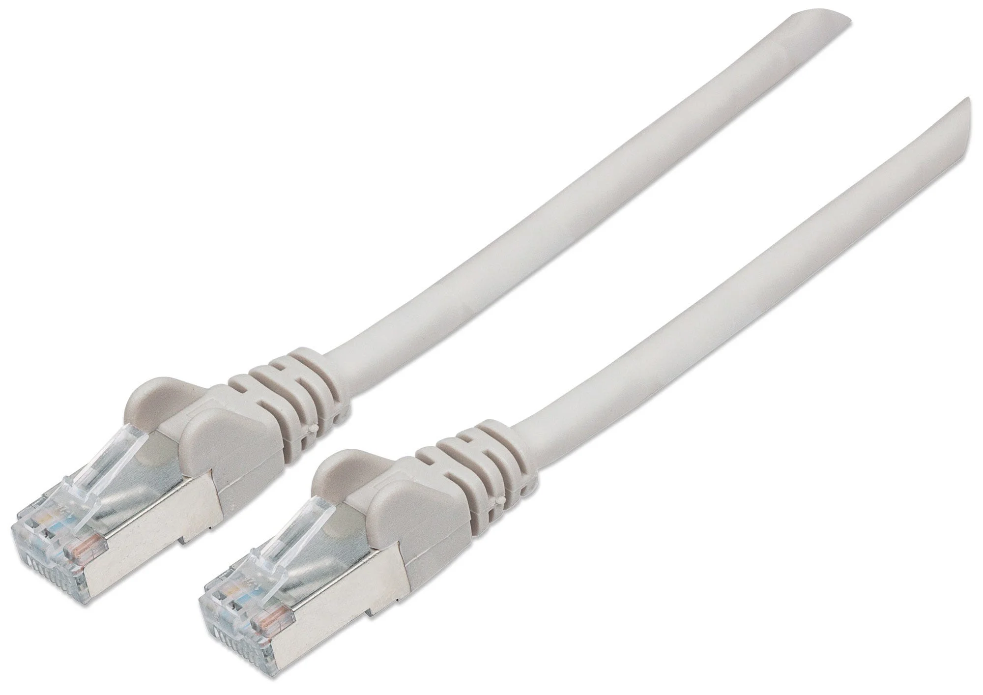 Intellinet Premium Netzwerkkabel, Cat6, S/FTP, 100% Kupfer, Cat6-zertifiziert, LS0H, RJ45-Stecker/RJ45-Stecker, 0,5 m, grau