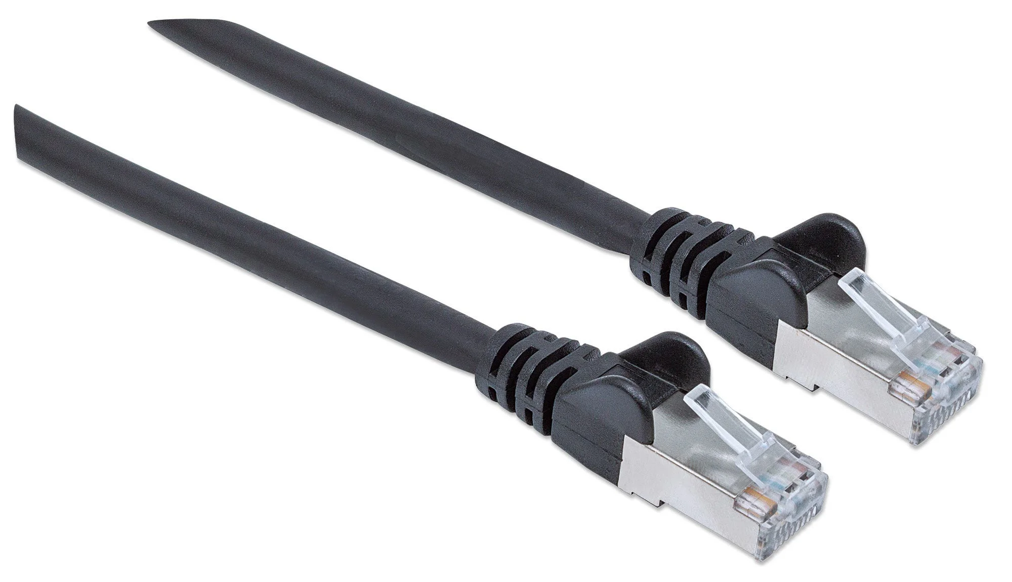 Intellinet Premium Netzwerkkabel, Cat6, S/FTP, 100% Kupfer, Cat6-zertifiziert, LS0H, RJ45-Stecker/RJ45-Stecker, 5,0 m, schwarz
