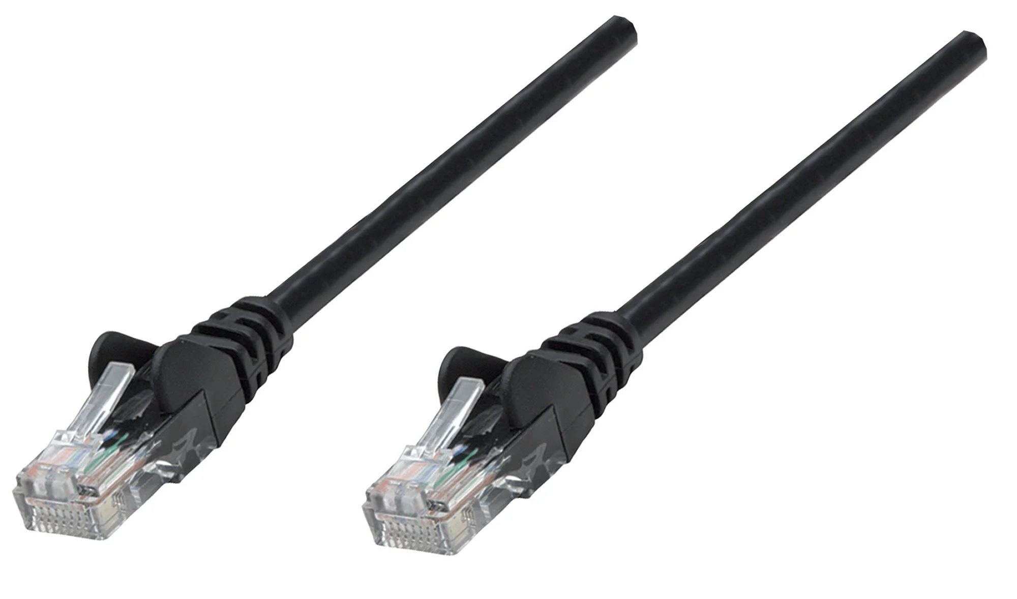 Intellinet Netzwerkkabel, Cat5e, SF/UTP, CCA, Cat5e-kompatibel, RJ45-Stecker/RJ45-Stecker, 1,5 m, schwarz