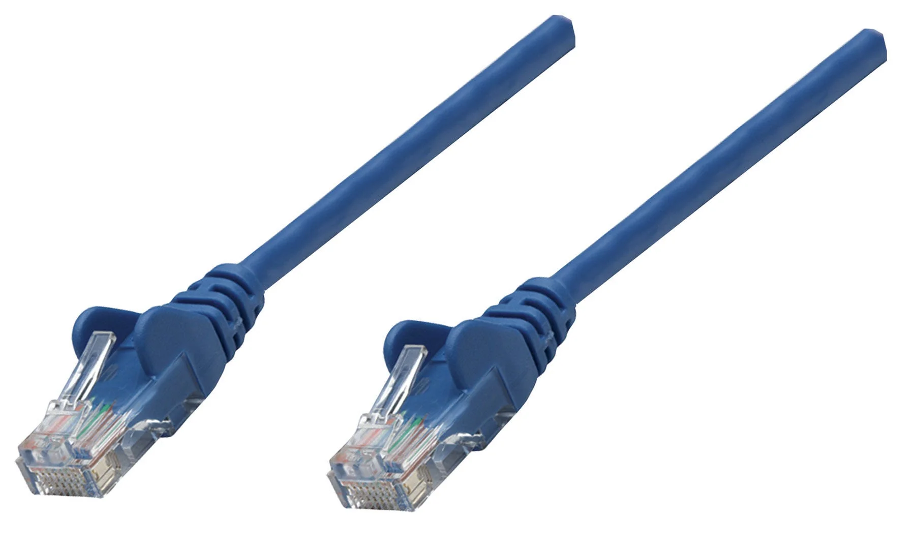 Intellinet Premium Netzwerkkabel, Cat6, S/FTP, 100% Kupfer, Cat6-zertifiziert, LS0H, RJ45-Stecker/RJ45-Stecker, 0,25 m, blau