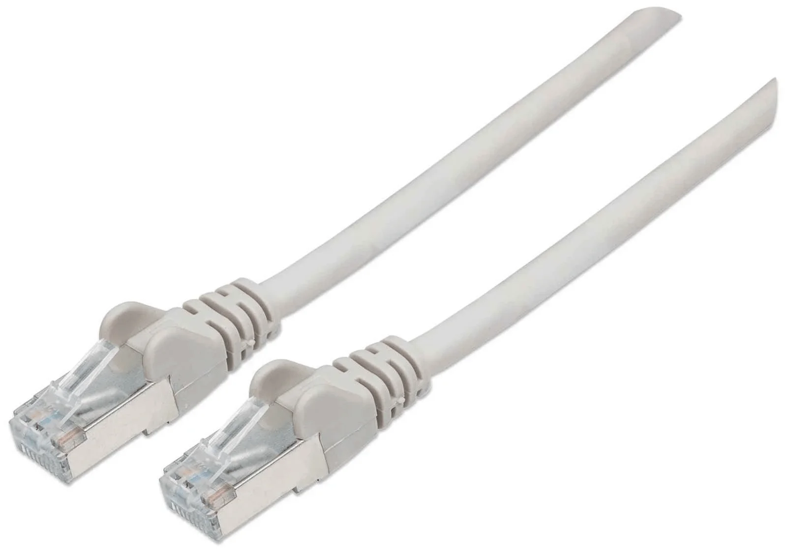 Intellinet Netzwerkkabel mit Cat6a-Stecker und Cat7-Rohkabel, S/FTP, 100% Kupfer, LS0H, 0,5 m, grau