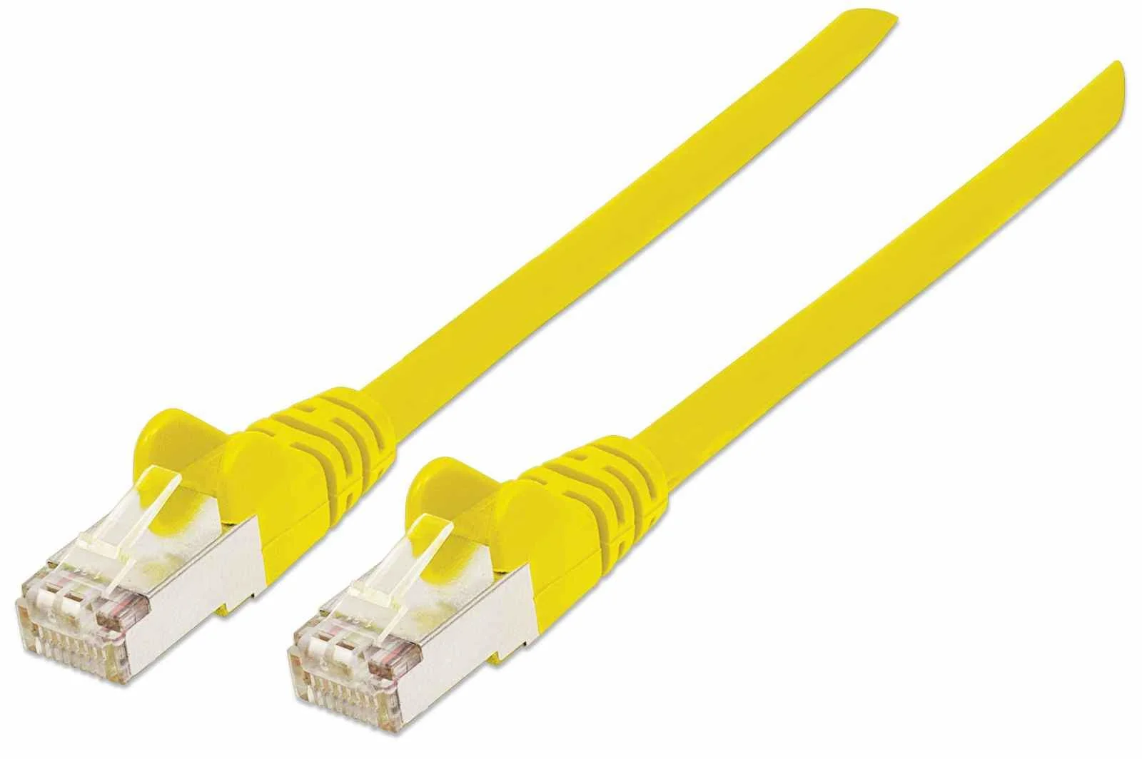 Intellinet Netzwerkkabel mit Cat6a-Stecker und Cat7-Rohkabel, S/FTP, 100% Kupfer, LS0H, 0,5 m, gelb