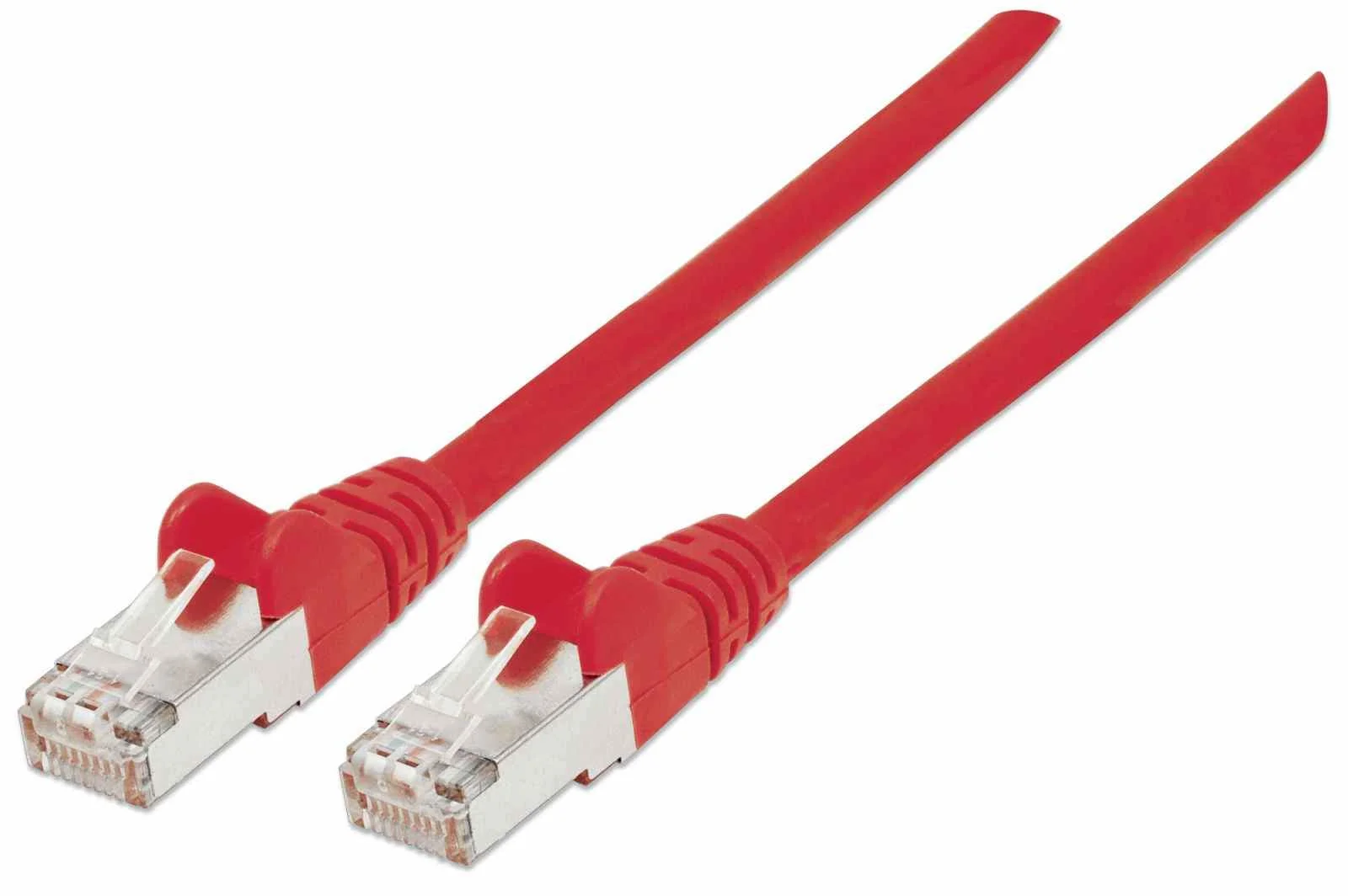 Intellinet Netzwerkkabel mit Cat6a-Stecker und Cat7-Rohkabel, S/FTP, 100% Kupfer, LS0H, 2 m, rot