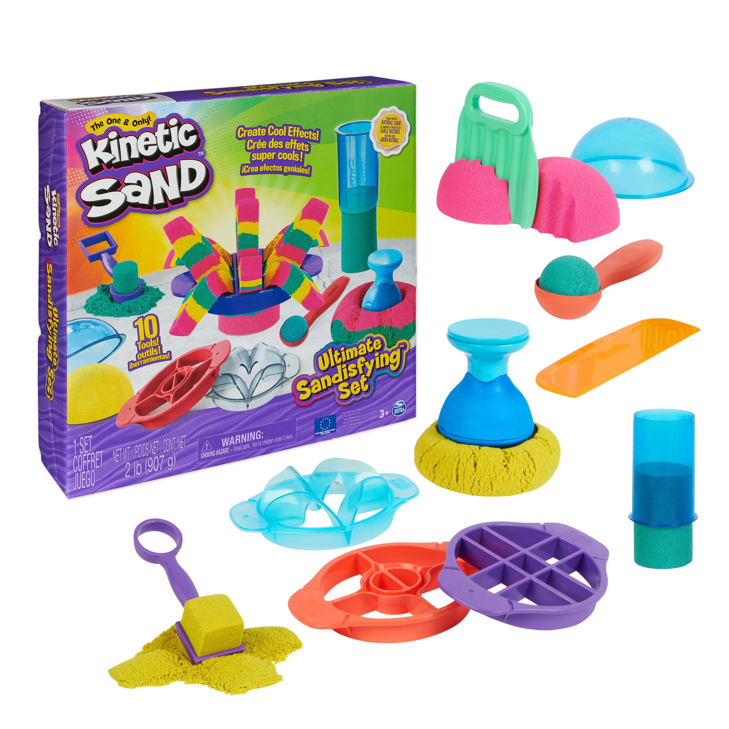 Kinetic Sand Ultimate Sandisfying Set mit 907 g und 10 Werkzeugen