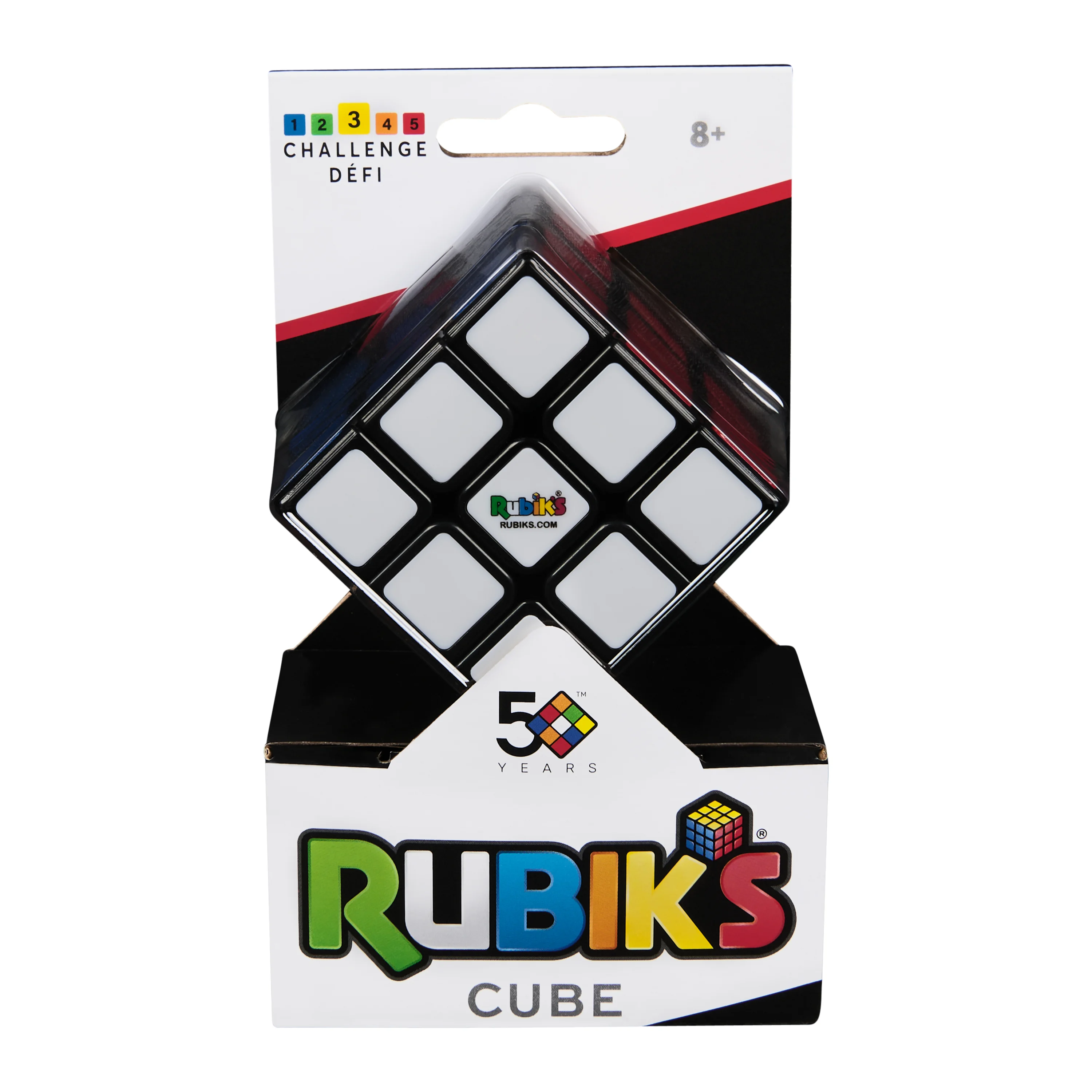 Rubik’s - 3x3 Zauberwürfel, original klassischer Cube für Logik-Akrobaten ab 8 Jahren, verbesserter Mechanismus, leichtgängiges Handling, leuchtende Farben, geeignet zum Spielen unterwegs