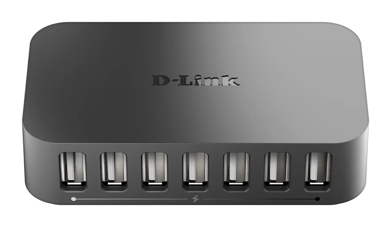 D-Link DUB-H7 USB 2.0 Type-B 480 Mbit/s Schwarz