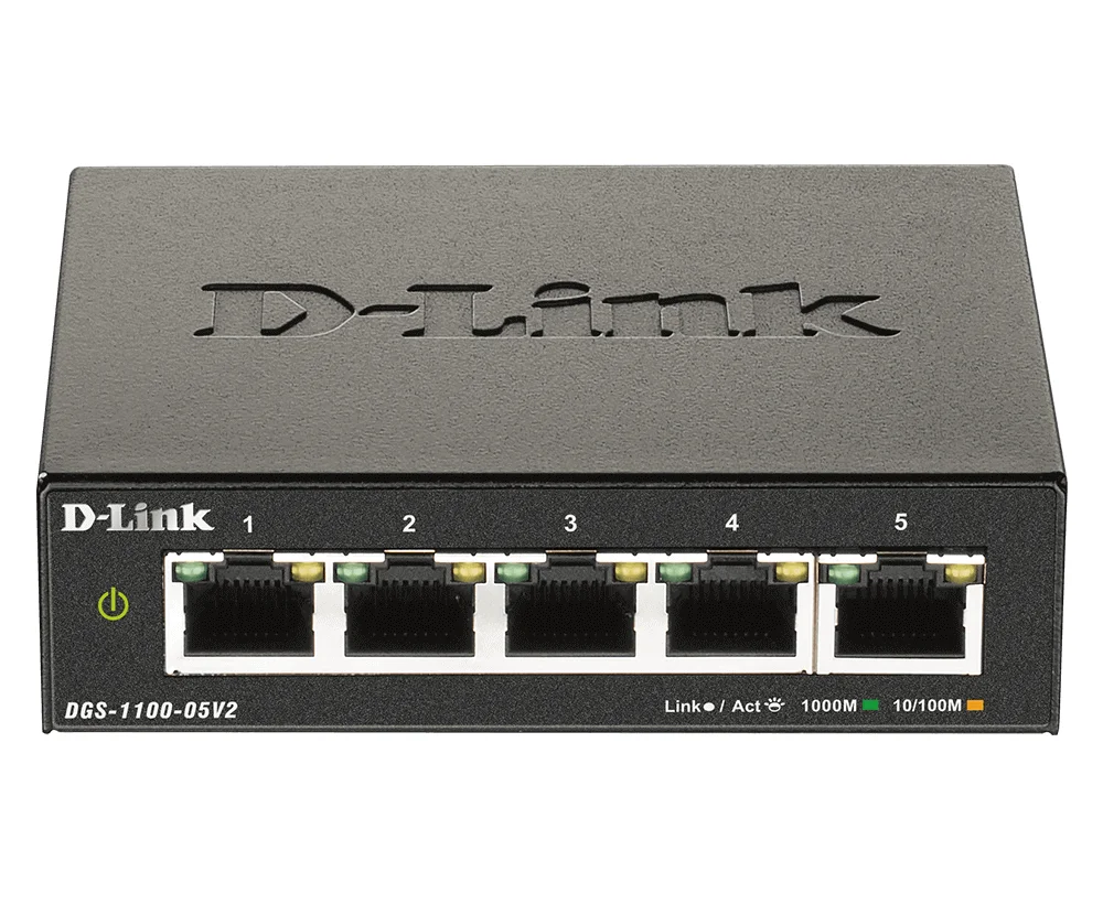 D-Link DGS-1100-05V2/E Netzwerk-Switch Managed L2 Gigabit Ethernet (10/100/1000) Schwarz