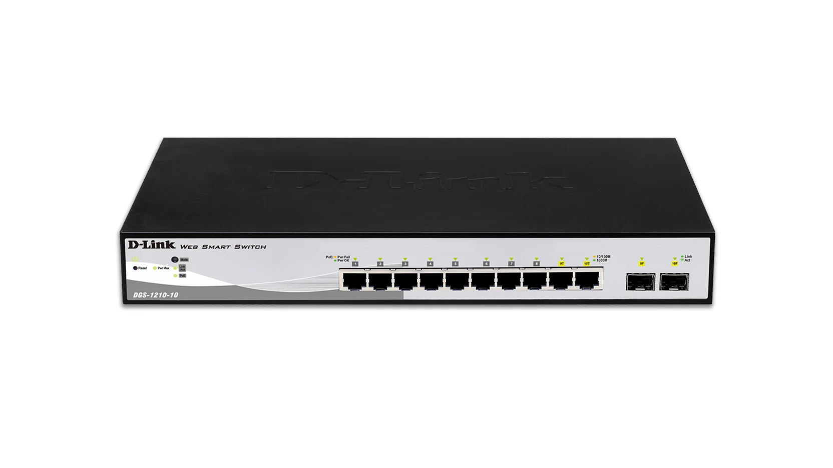 D-Link DGS-1210-10 Managed L2 Gigabit Ethernet (10/100/1000) 1U Schwarz, Grau