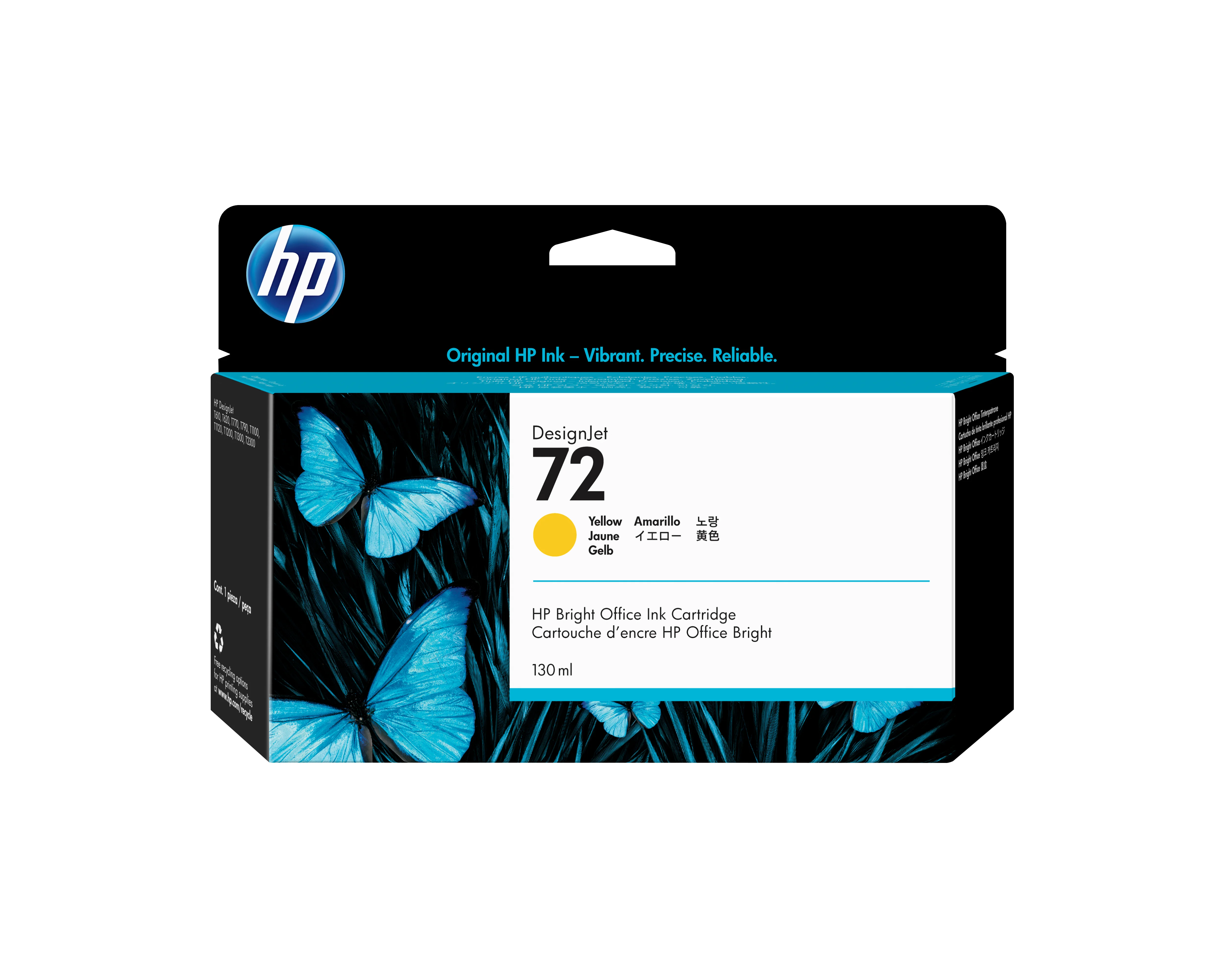 HP 72 Gelb DesignJet Druckerpatrone, 130 ml