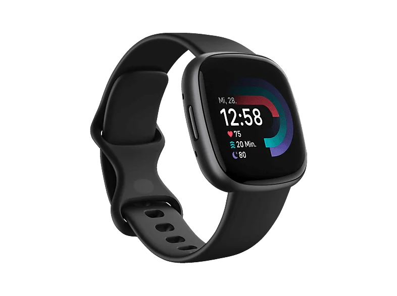 FITBIT Versa 4 Smartwatch Aluminium Elastomer, S/L, Black/Graphite