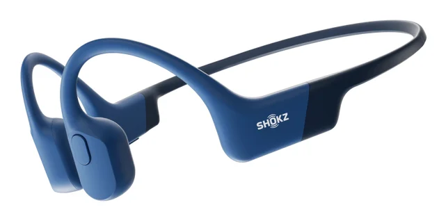 SHOKZ OpenRun Kopfhörer Kabellos Nackenband Sport Bluetooth Blau
