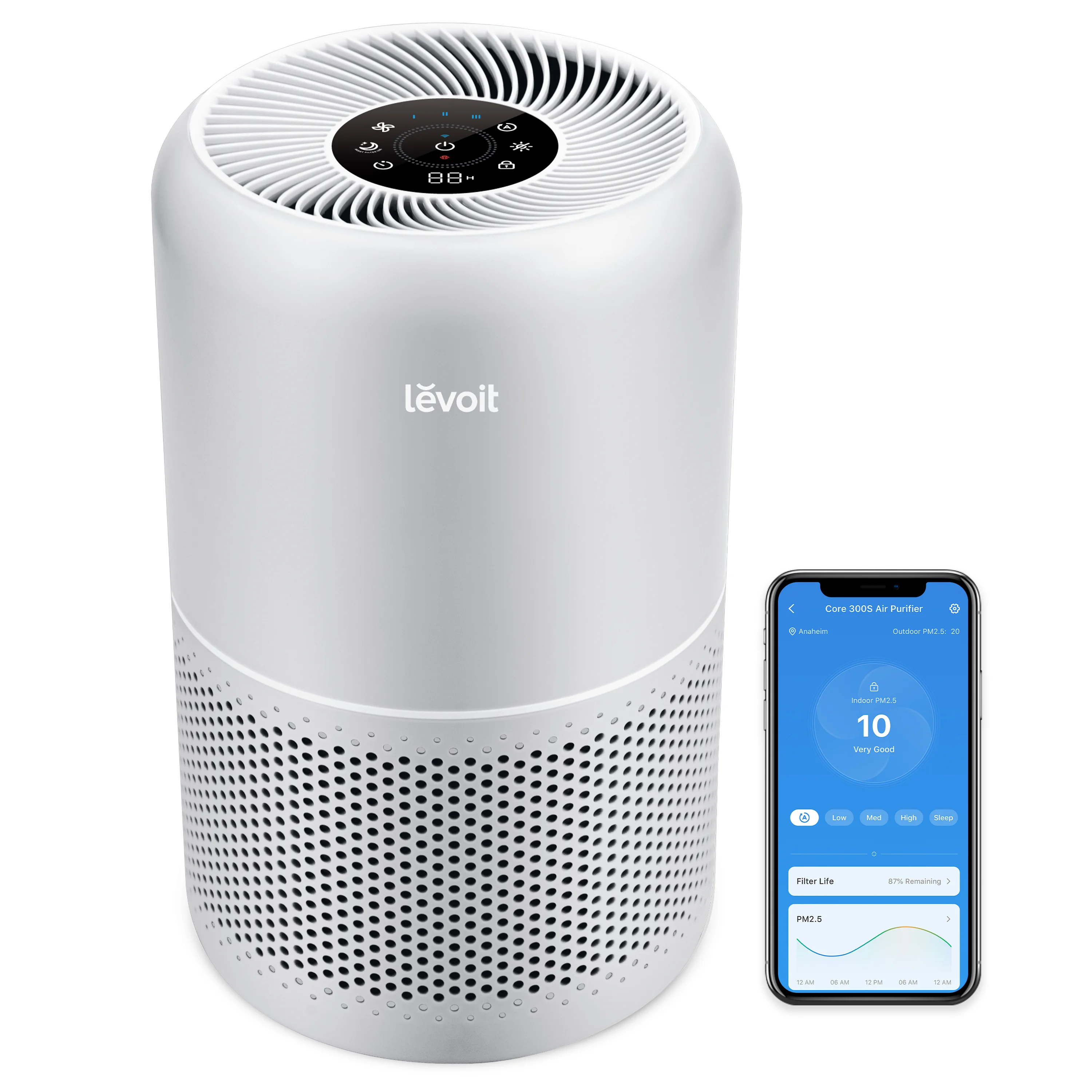 Levoit Core 300S Pro 50 m² 22 dB 23 W Grau