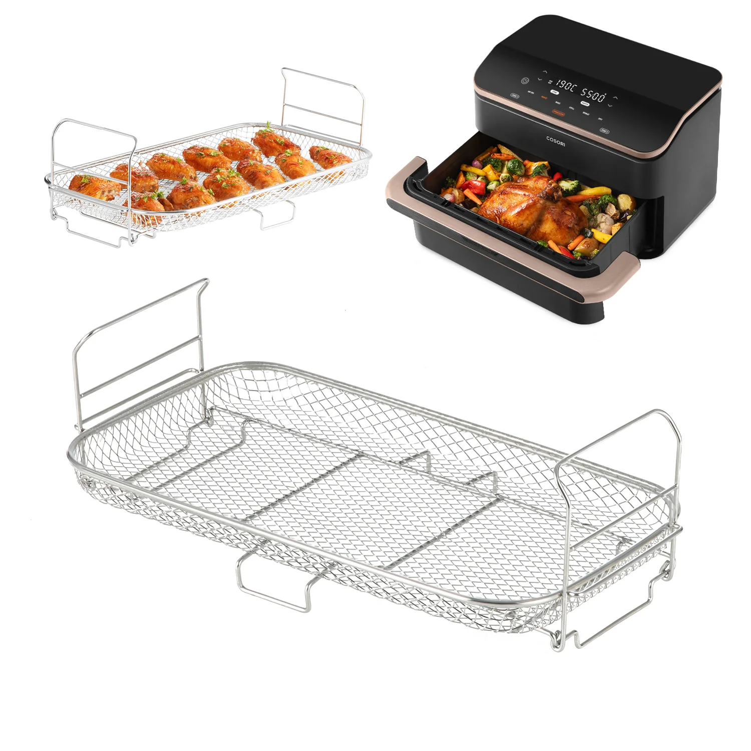 Cosori CAF-TF101S-DRREU Friteuse Zubehör Gitter Edelstahl