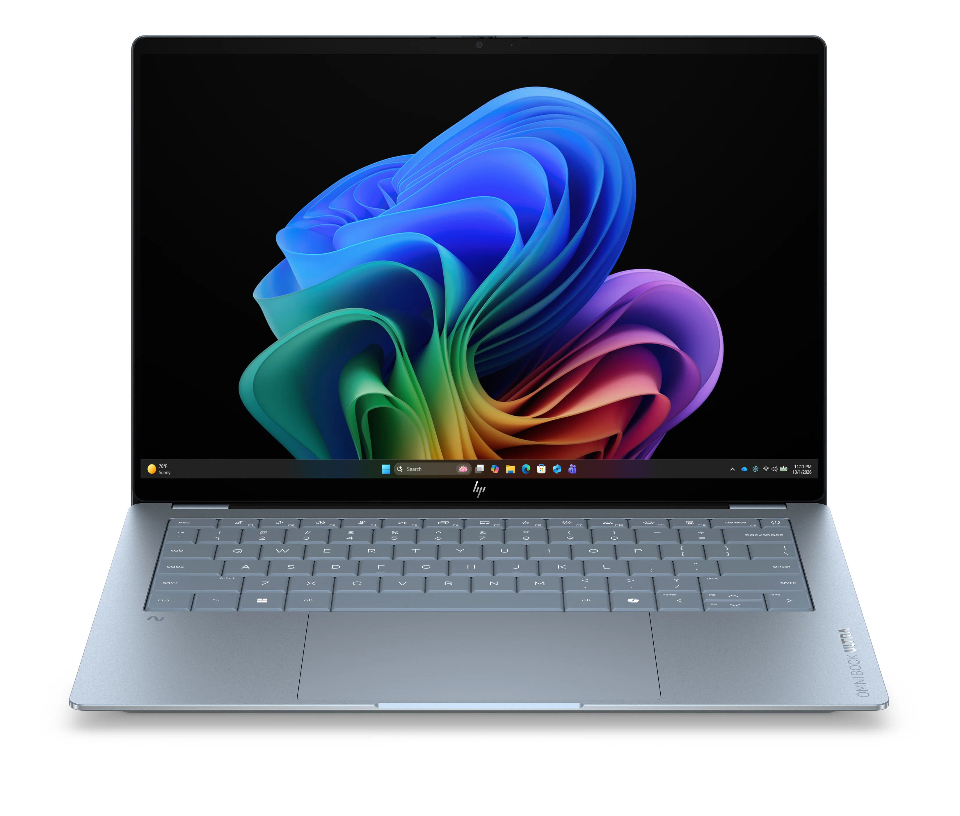 HP OmniBook Ultra Laptop Next Gen AI 14-kg0375ngx Copilot+ PC 35,6 cm (14") Touchscreen 3K 32 GB LPDDR5x-SDRAM 1 TB SSD Wi-Fi 7 (802.11be) Windows 11 Home Blau, Grau