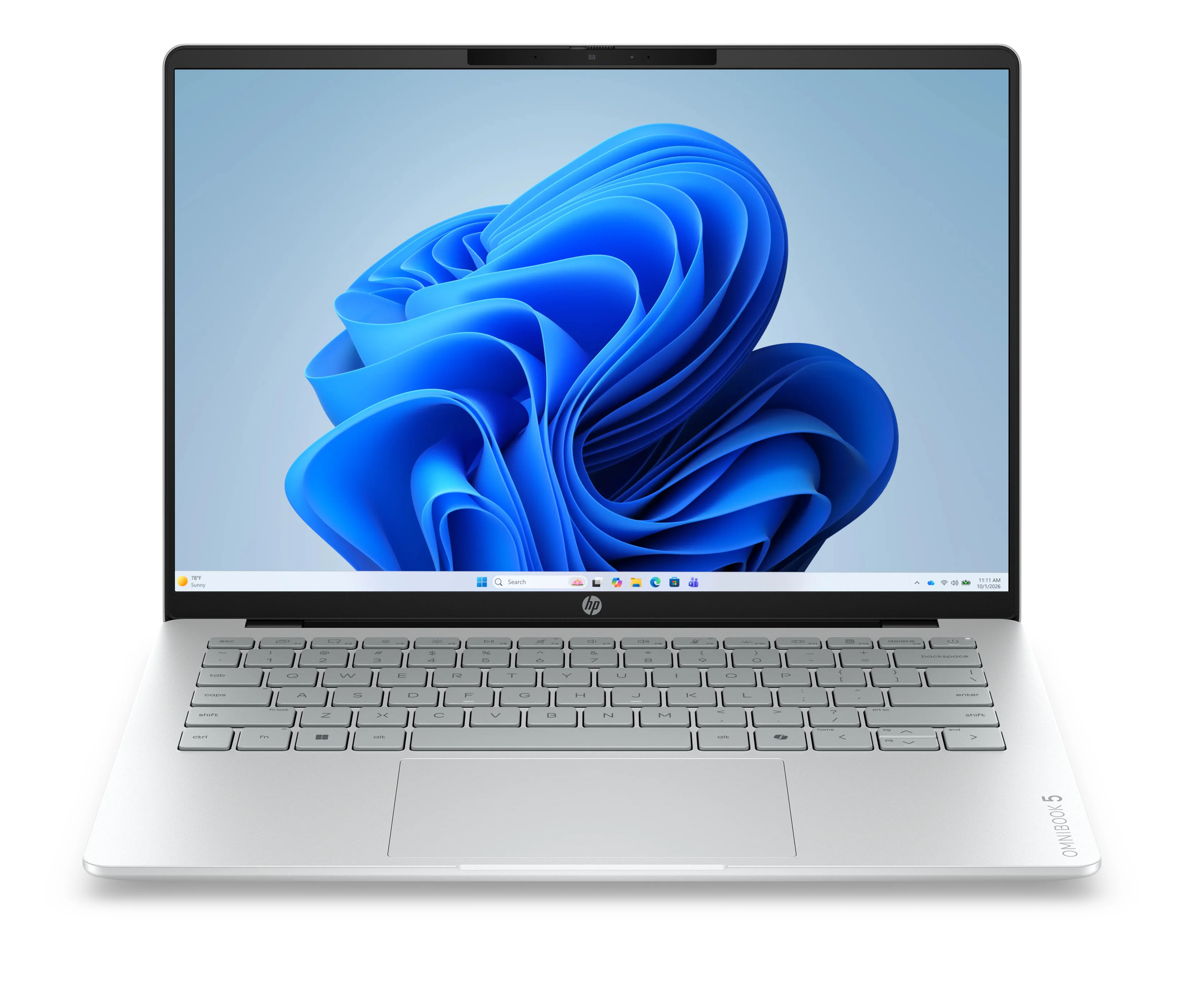 HP OmniBook 5 14-hk0150ng Intel Core 5 120U Laptop 35,6 cm (14") 2K 16 GB LPDDR5x-SDRAM 512 GB SSD Wi-Fi 7 (802.11be) Windows 11 Home Silber