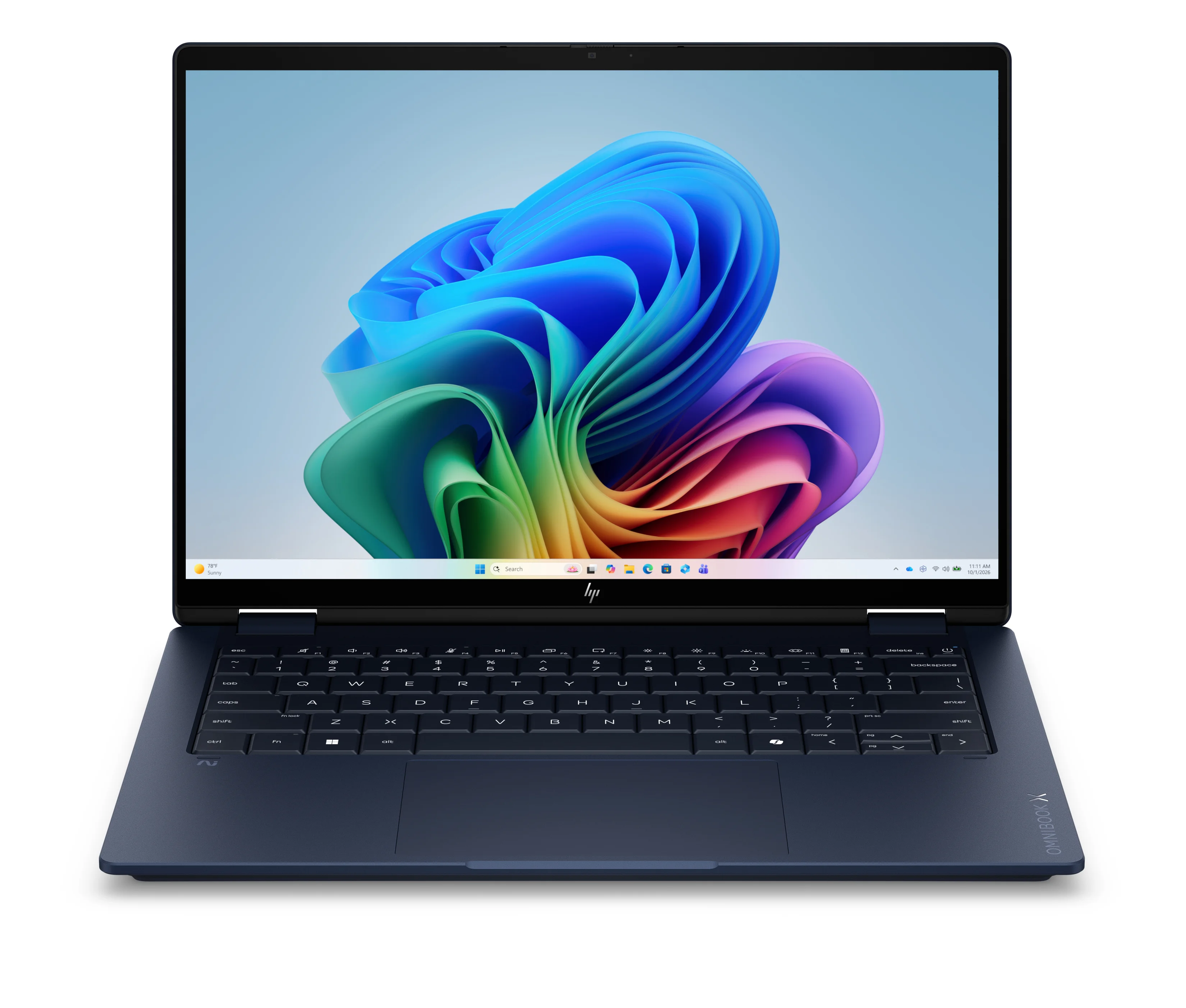 HP OmniBook X Flip Next Gen AI 14-kc0150ng Copilot+ PC AMD Ryzen AI 5 430 Hybrid (2-in-1) 35,6 cm (14") Touchscreen 2K 16 GB LPDDR5x-SDRAM 512 GB SSD Wi-Fi 7 (802.11be) Windows 11 Home Blau