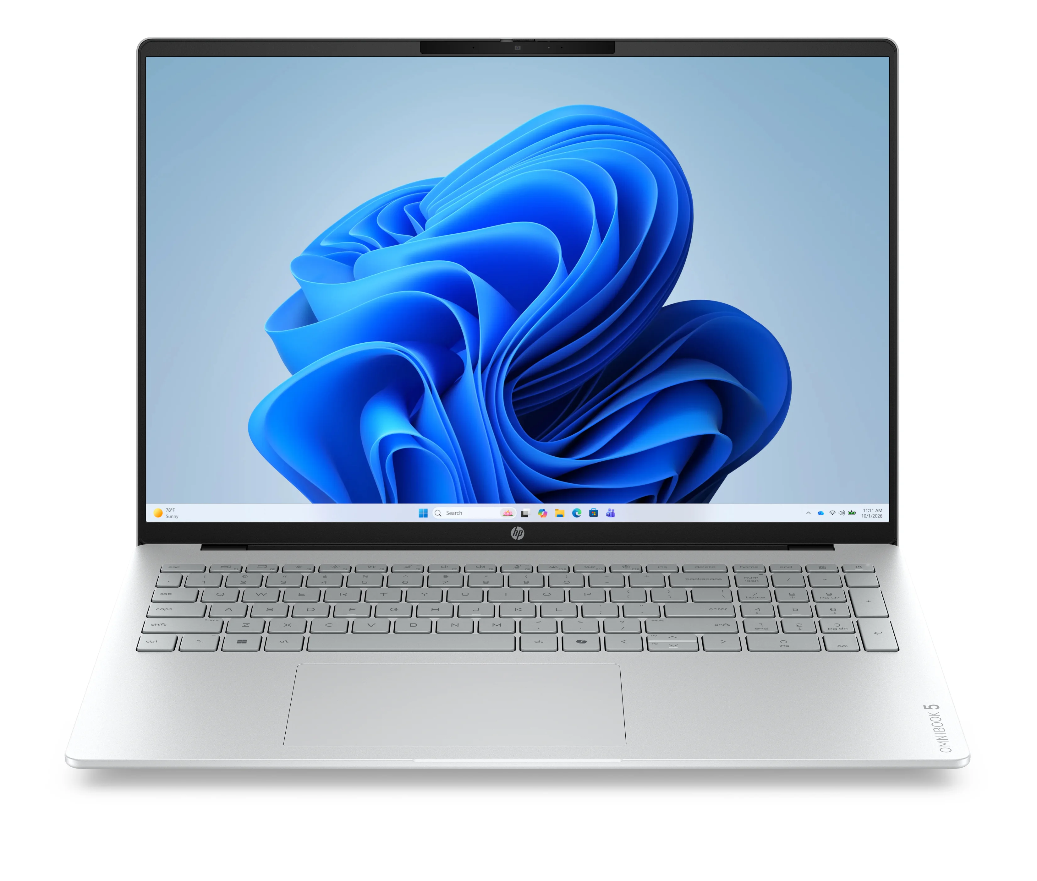 HP OmniBook 5 AI 16-br0171ng AMD Ryzen™ 7 250 Laptop 40,6 cm (16") 2K 16 GB LPDDR5x-SDRAM 512 GB SSD Wi-Fi 6 (802.11ax) Windows 11 Home AI PC Silber