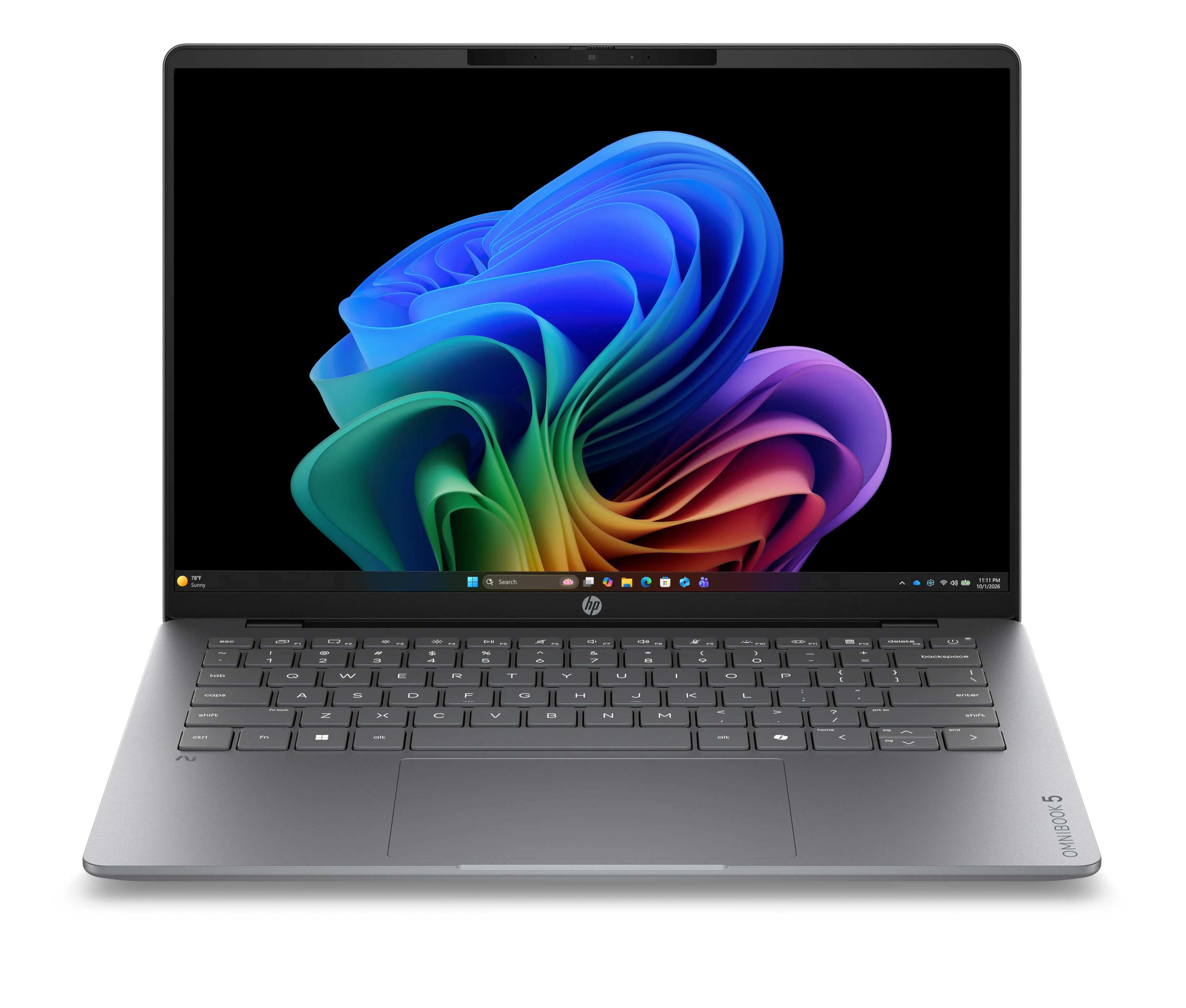 HP OmniBook 5 Next Gen AI 14-hm0151ng Copilot+ PC AMD Ryzen AI 5 330 Laptop 35,6 cm (14") 2K 16 GB LPDDR5x-SDRAM 512 GB SSD Wi-Fi 6 (802.11ax) Windows 11 Home Silber