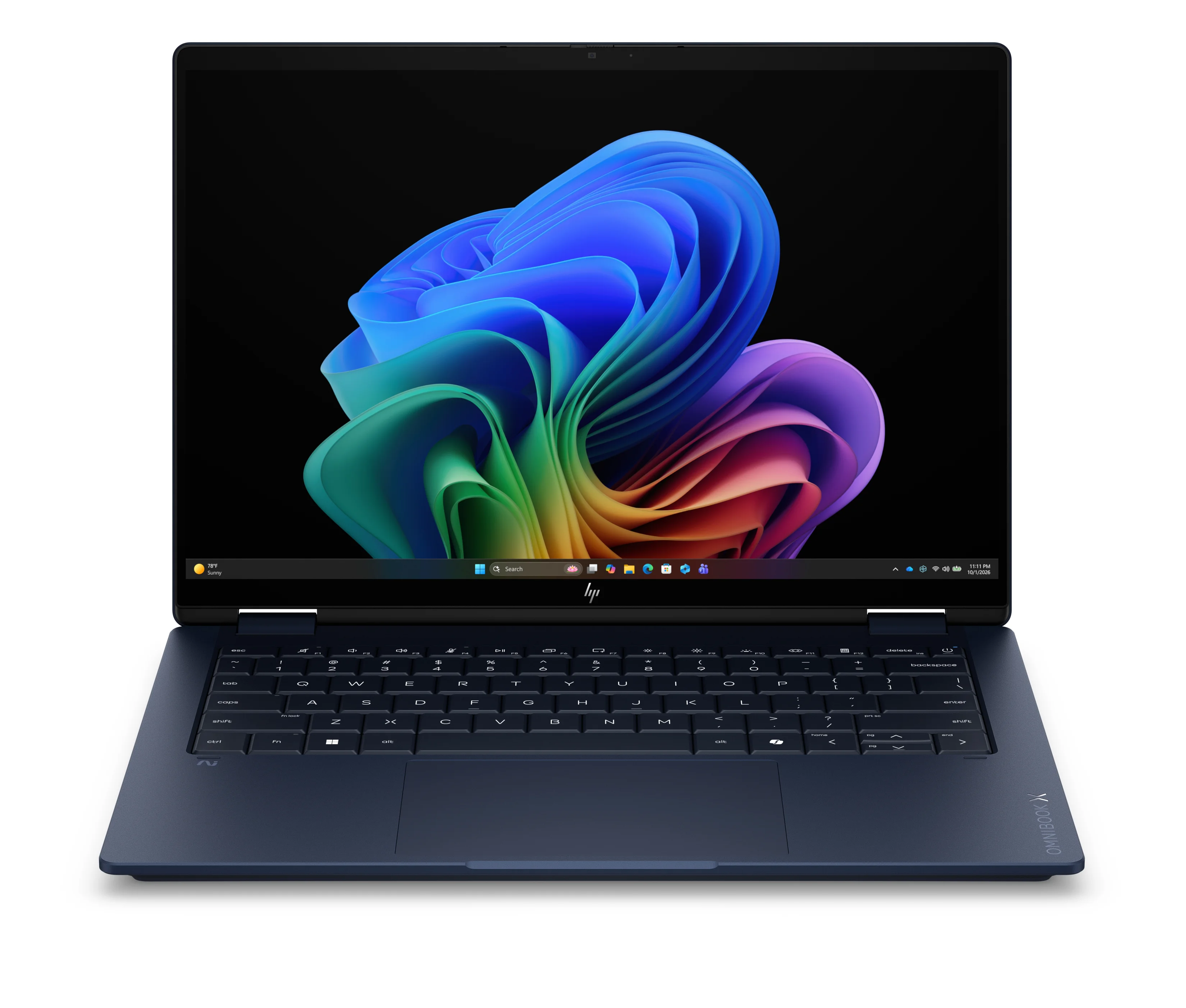 HP OmniBook X Flip 2-in-1 Next Gen AI 14-kc0171ng Copilot+ PC AMD Ryzen AI 7 445 Hybrid (2-in-1) 35,6 cm (14") Touchscreen 2K 16 GB LPDDR5x-SDRAM 512 GB SSD Wi-Fi 7 (802.11be) Windows 11 Home Blau