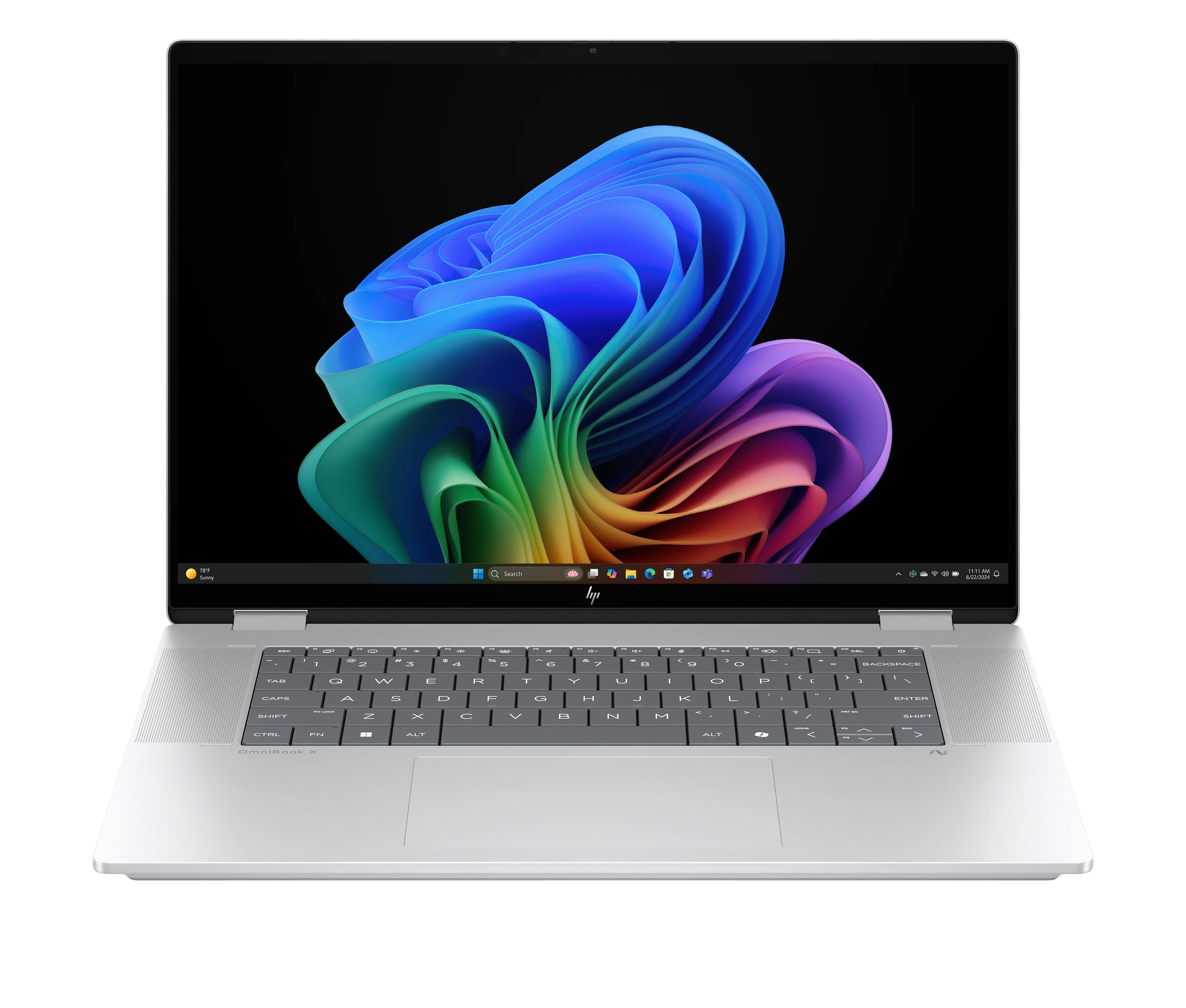HP OmniBook X Flip 2-in-1 Next Gen AI 16-as0071ng Copilot+ PC Intel Core Ultra 7 256V Laptop 40,6 cm (16") Touchscreen 2K 16 GB LPDDR5x-SDRAM 512 GB SSD Wi-Fi 6E (802.11ax) Windows 11 Home Silber