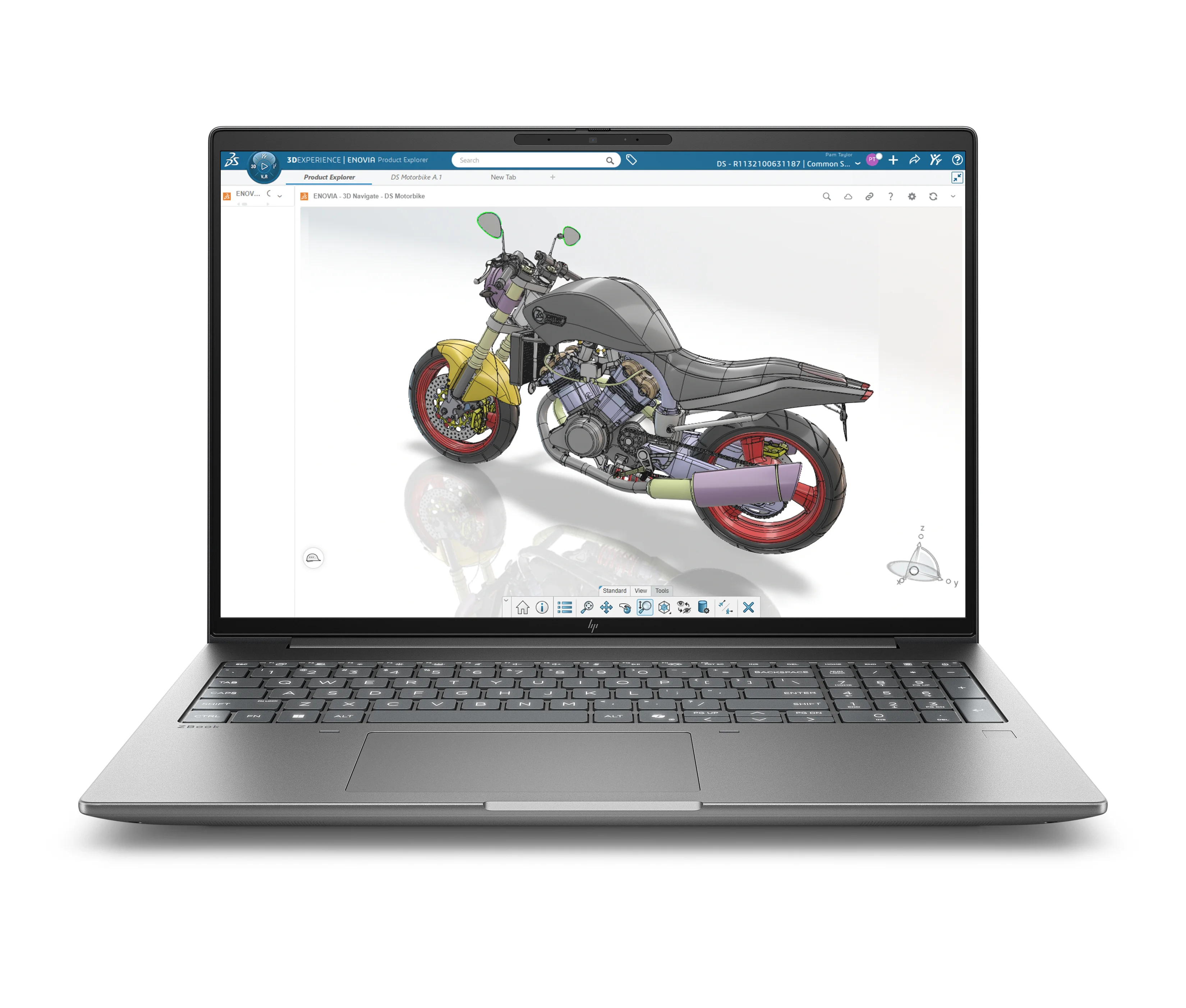 HP DP7A1ET laptop Copilot+ PC Intel Core Ultra 7 356H 40,6 cm (16") 2.5K 32 GB DDR5-SDRAM 1 TB SSD NVIDIA RTX PRO 2000 Blackwell Wi-Fi 7 (802.11be) Windows 11 Pro AI Workstation, AI PC Silber