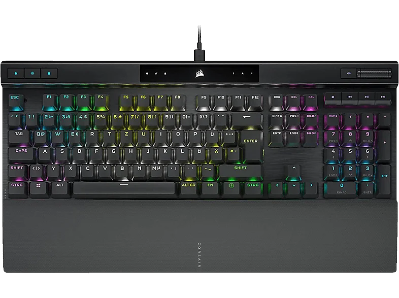 CORSAIR K70 RGB PRO, Tastatur, Mechanisch, Cherry MX Speed, Kabelgebunden, Schwarz