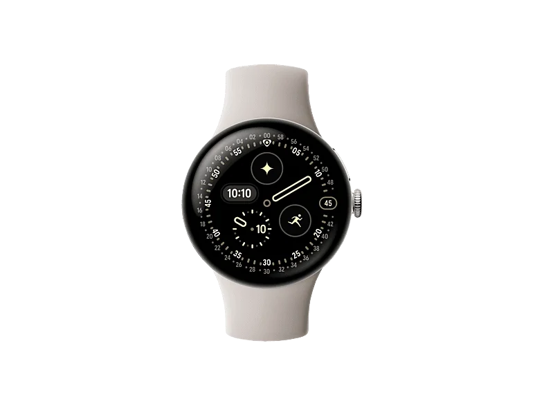 GOOGLE Pixel Watch 4 41 LTE Smartwatch Fluorelastomer, 130-215, Porcelain