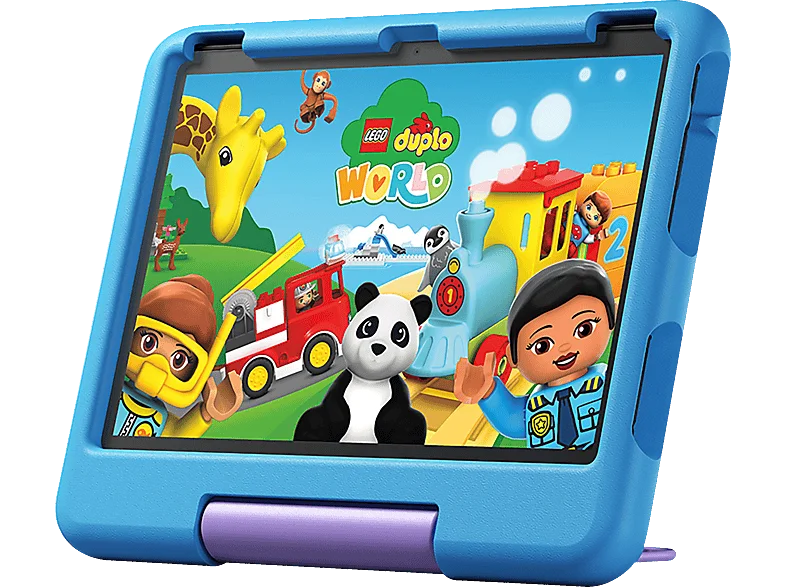 AMAZON Fire HD 10 Kids (2023), Tablet, 32 GB, Zoll, Schwarz, mitgelieferte Hülle in Blau