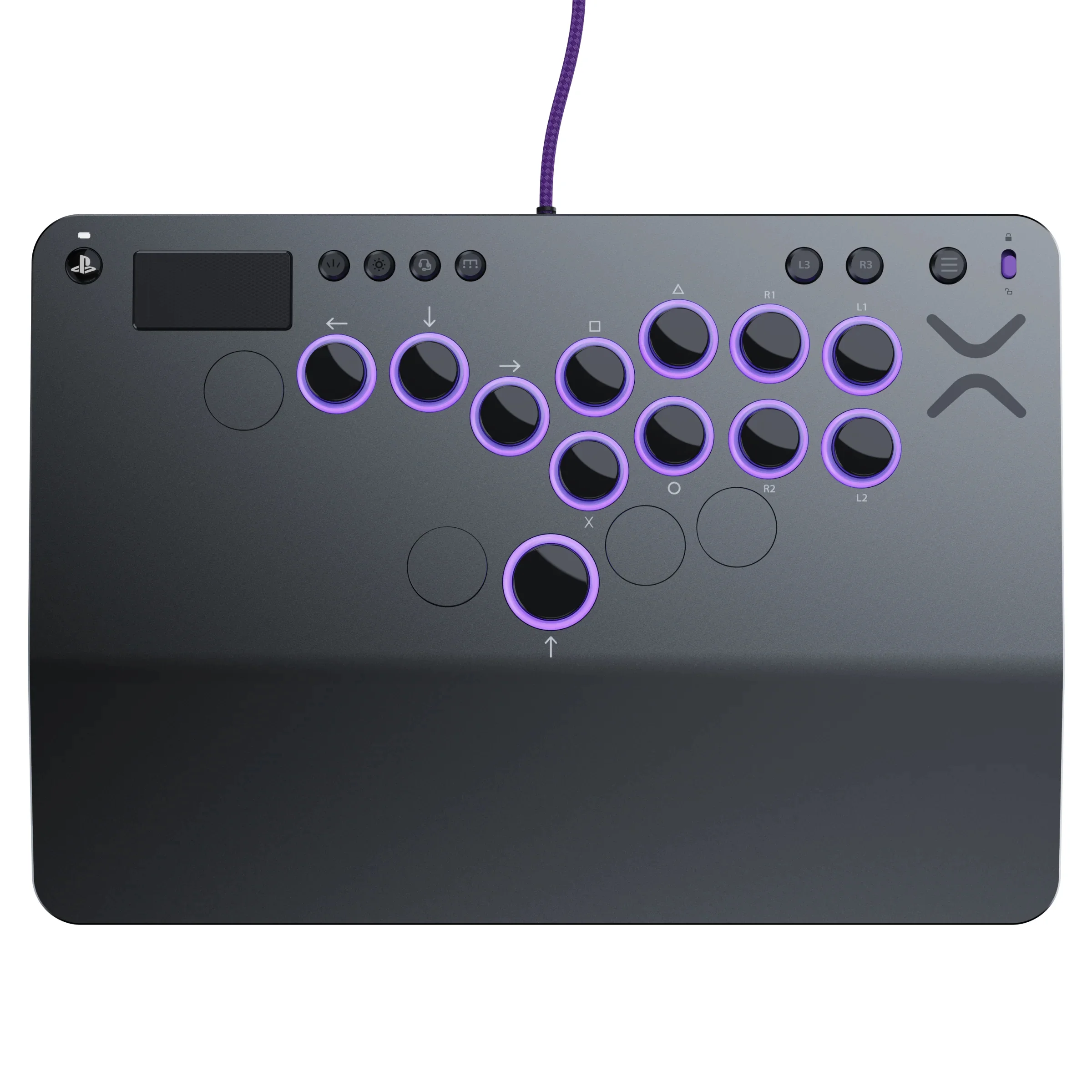 Turtle Beach Victrix Pro KO Leverless Fight Stick Controller Grau - offiziell von Capcom und PlayStation lizenziert für PS5 und PC, für Esports-Gaming