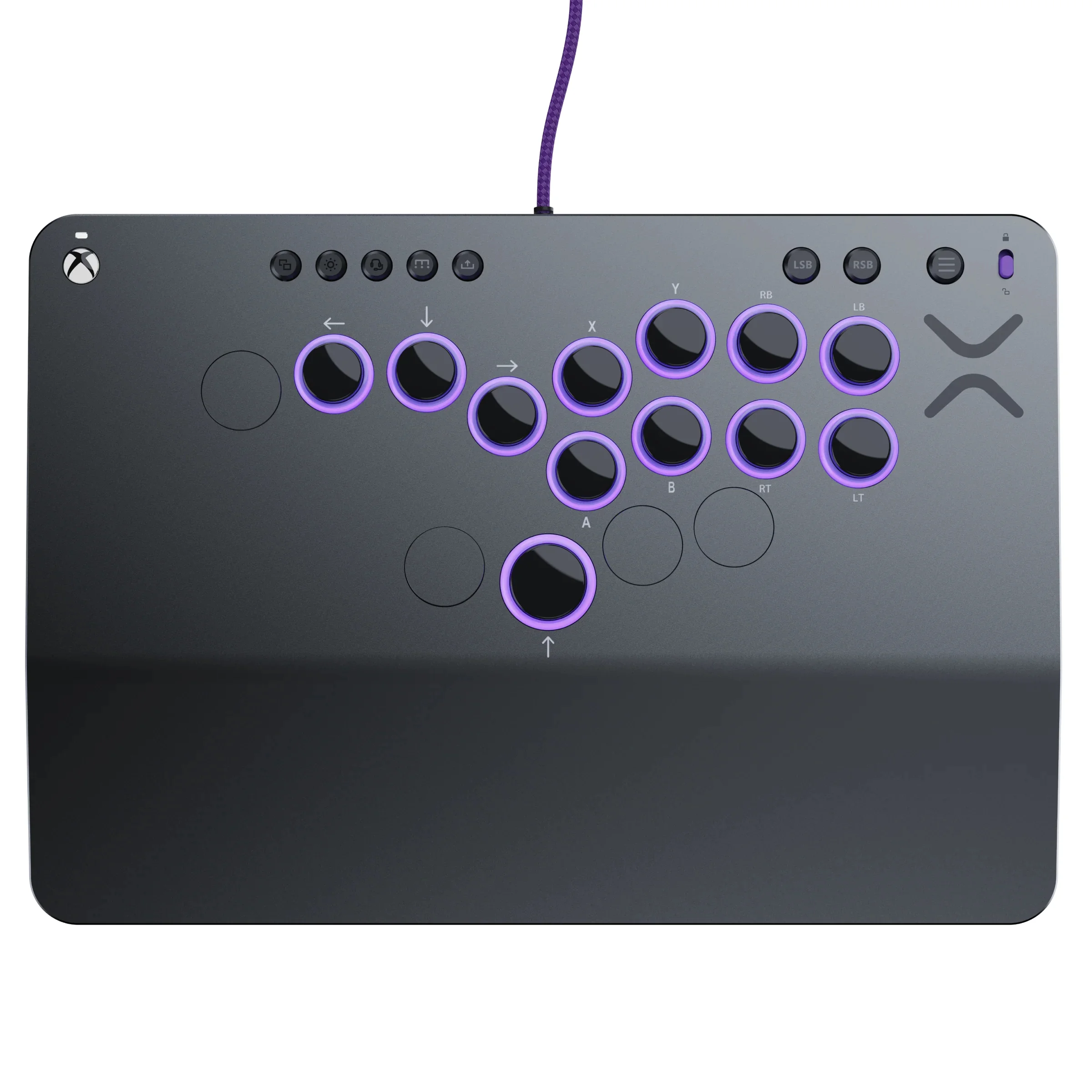 Turtle Beach Victrix Pro KO Leverless Fight Stick Controller Grau - offiziell von Capcom und PlayStation lizenziert für Xbox und PC, für Esports-Gaming