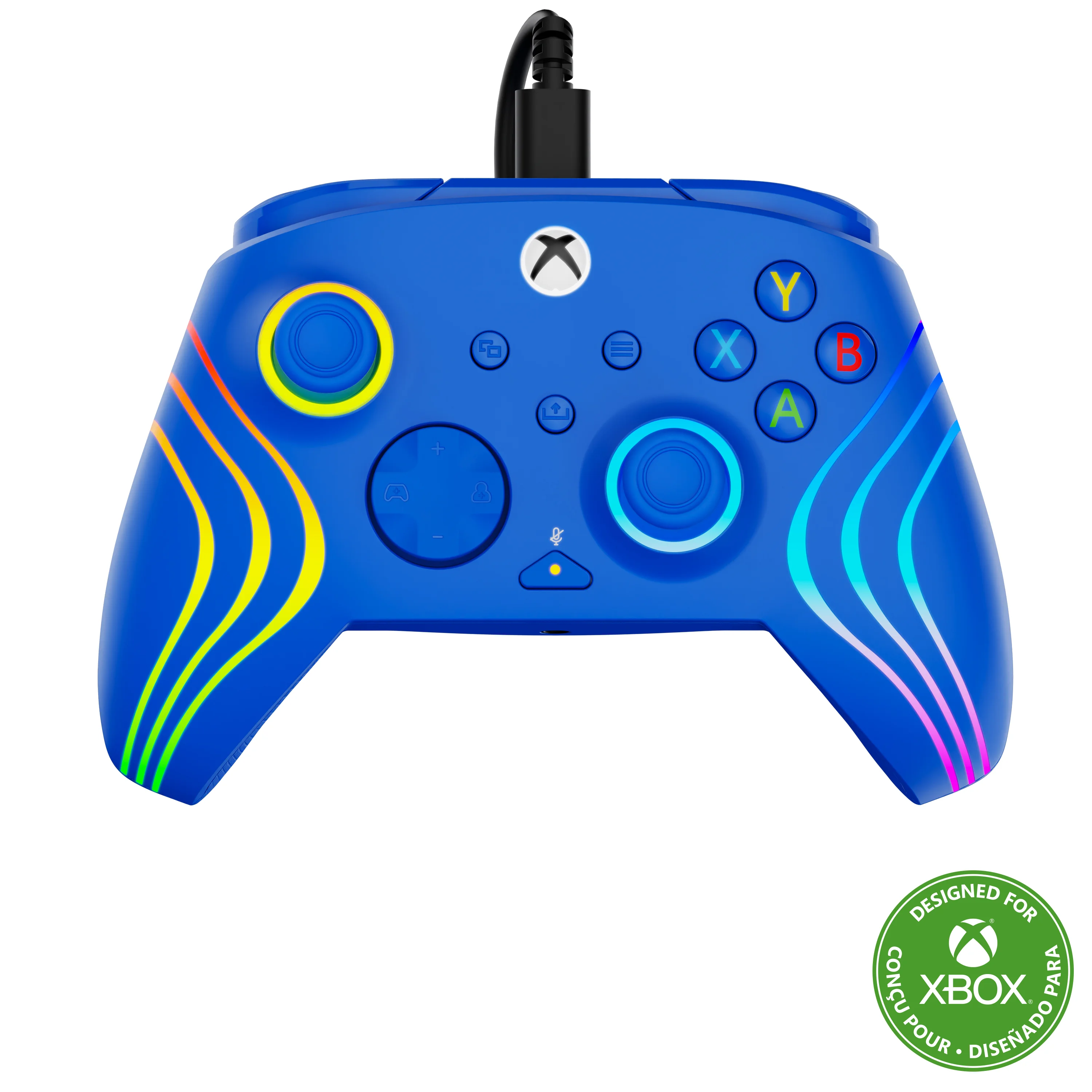 Turtle Beach Afterglow Wave Controller Blau Wired RGB Gaming Controller – Lizenziert für Xbox Series X oder S, Xbox One und Windows