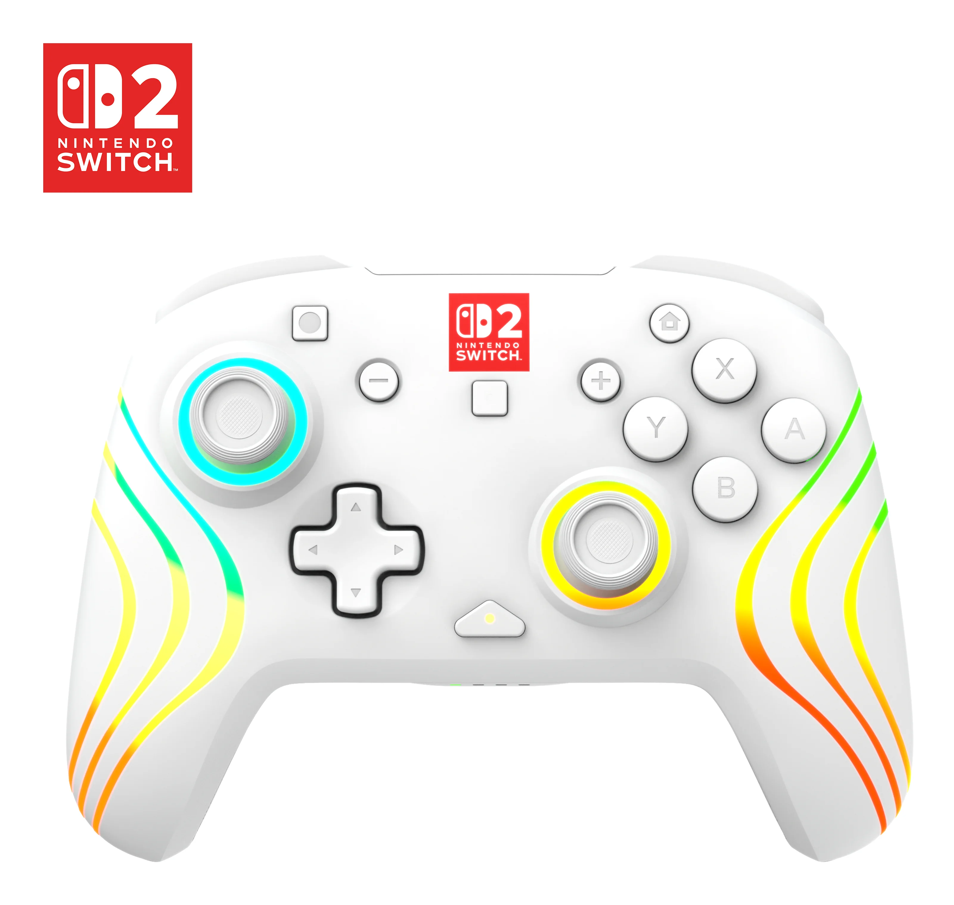 Turtle Beach Afterglow Wave Weiß Kabelloser RGB-Gaming-Controller offiziell lizenziert für Nintendo Switch 2