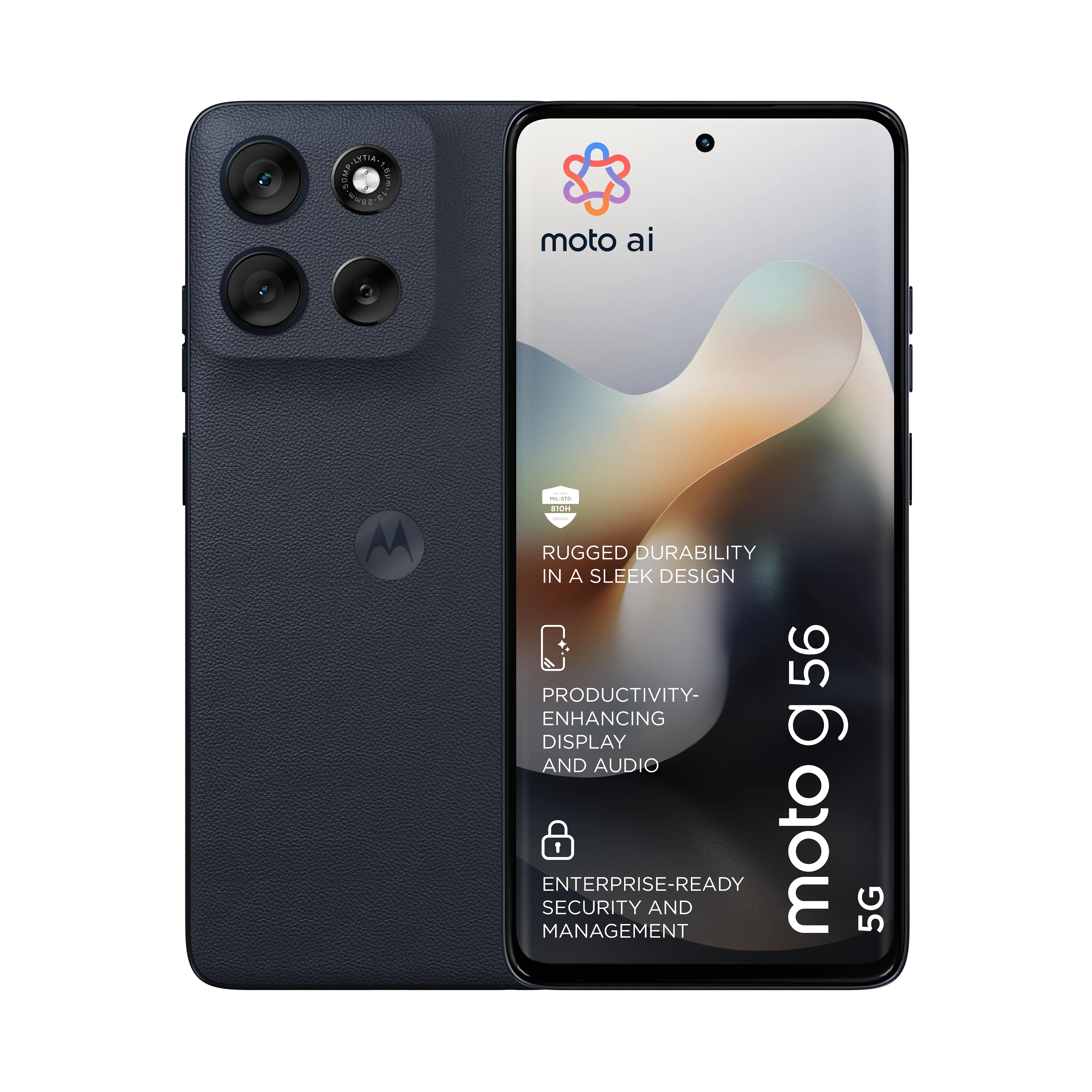 Motorola moto g56 5G 17,1 cm (6.72") Hybride Dual-SIM Android 15 USB Typ-C 8 GB 256 GB 5200 mAh Schwarz