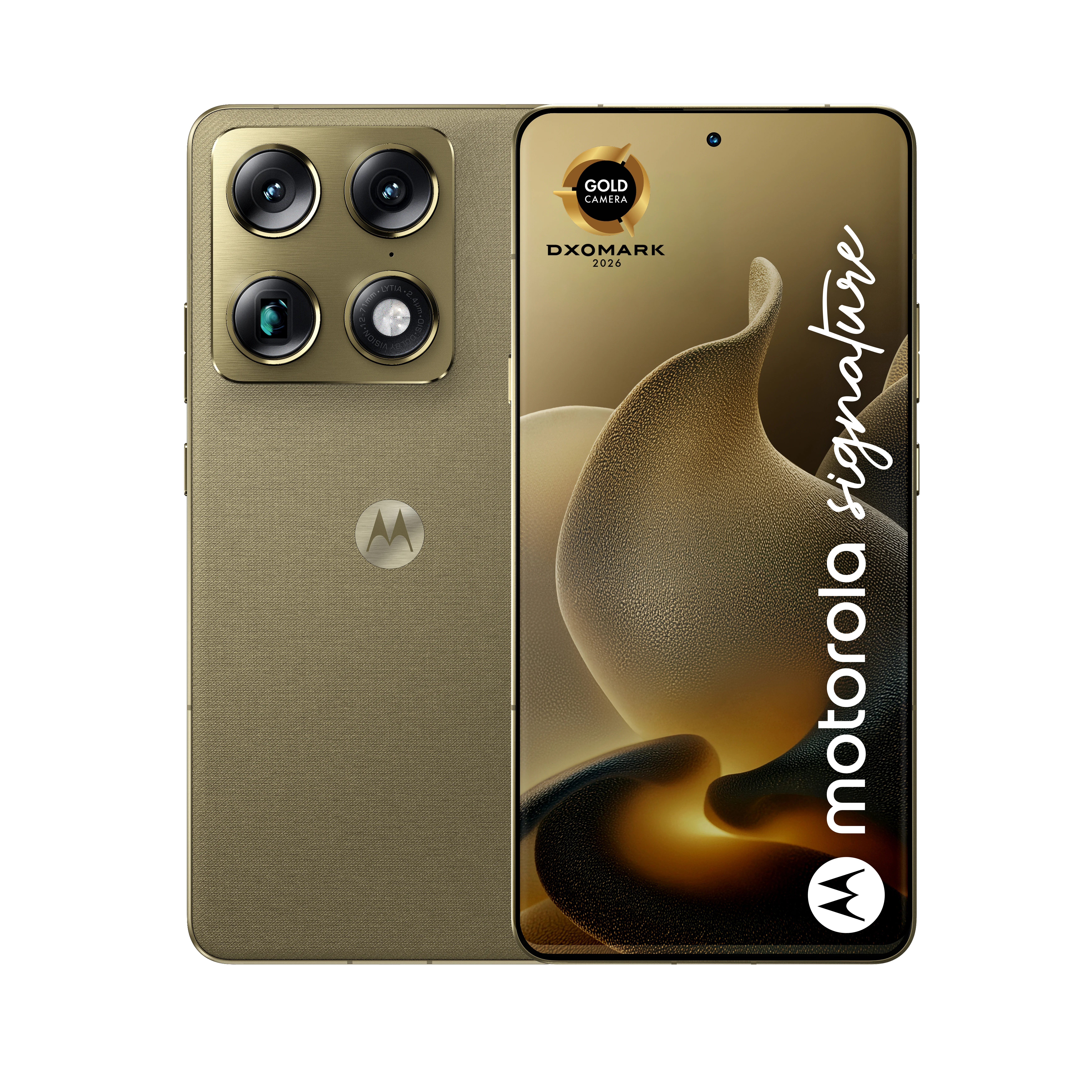 Motorola signature 17,2 cm (6.78") Dual-SIM Android 16.0 5G USB Typ-C 16 GB 512 GB 5200 mAh Gold