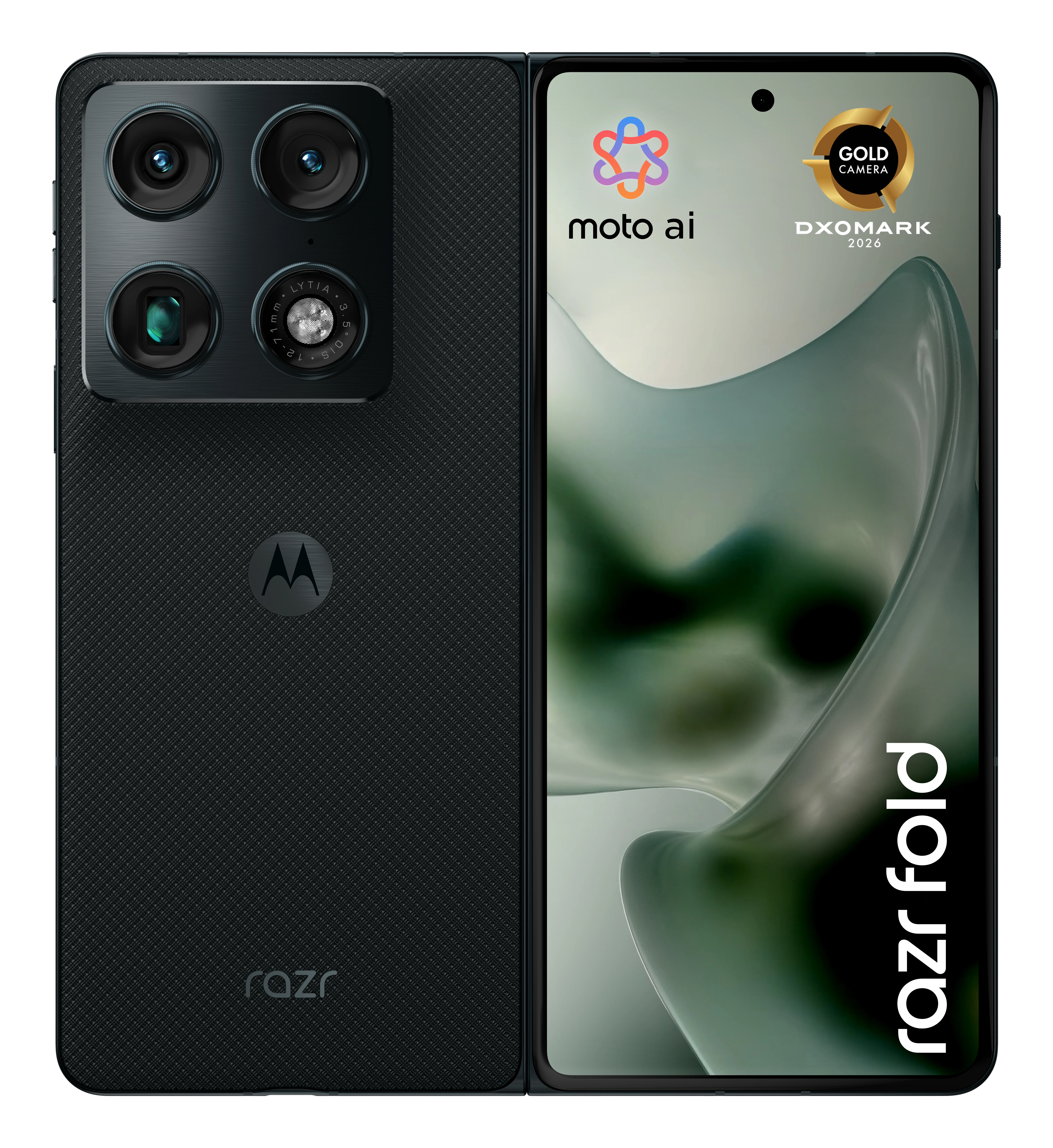 Motorola razr fold 20,6 cm (8.09") Dual-SIM Android 16.0 5G USB Typ-C 16 GB 512 GB 6000 mAh Schwarz