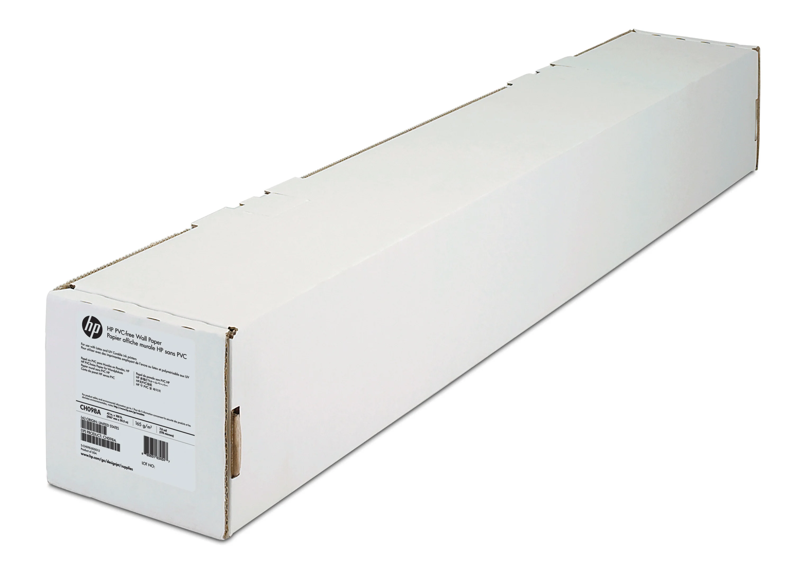 HP PVC-free Wall Paper 1067 mm x 30.5 m (42 in x 100 ft) Großformat Medium