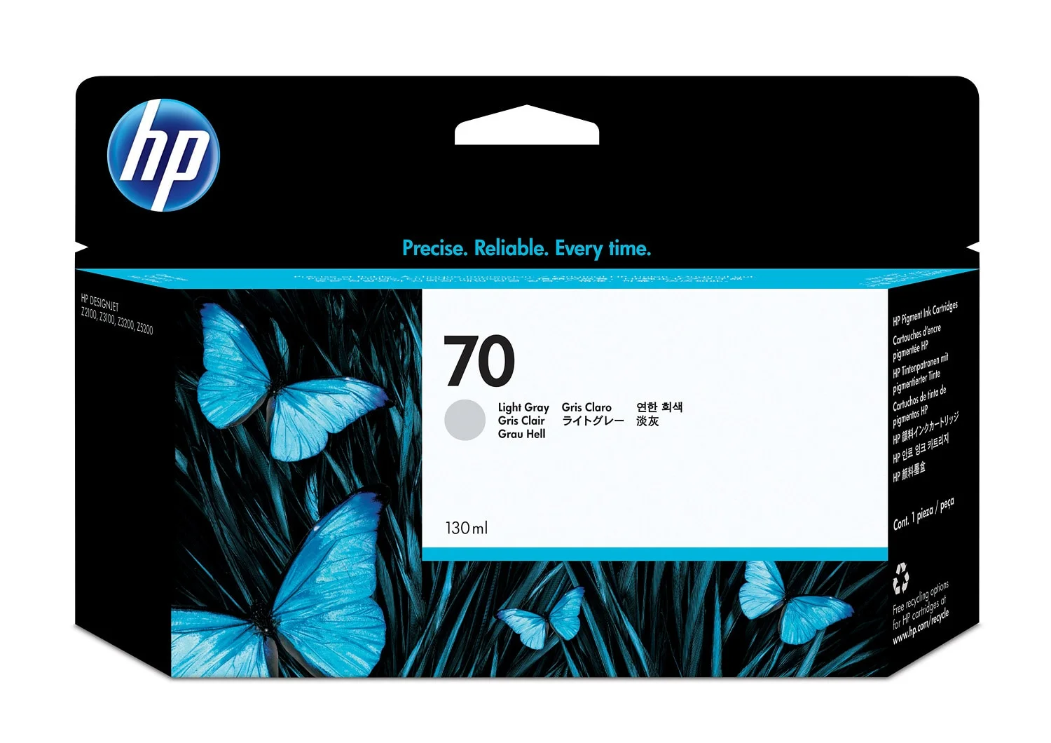 HP 70 Hellgrau DesignJet Druckerpatrone, 130 ml