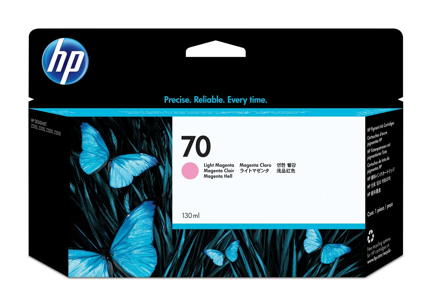 HP 70 Magenta hell Druckerpatrone, 130 ml