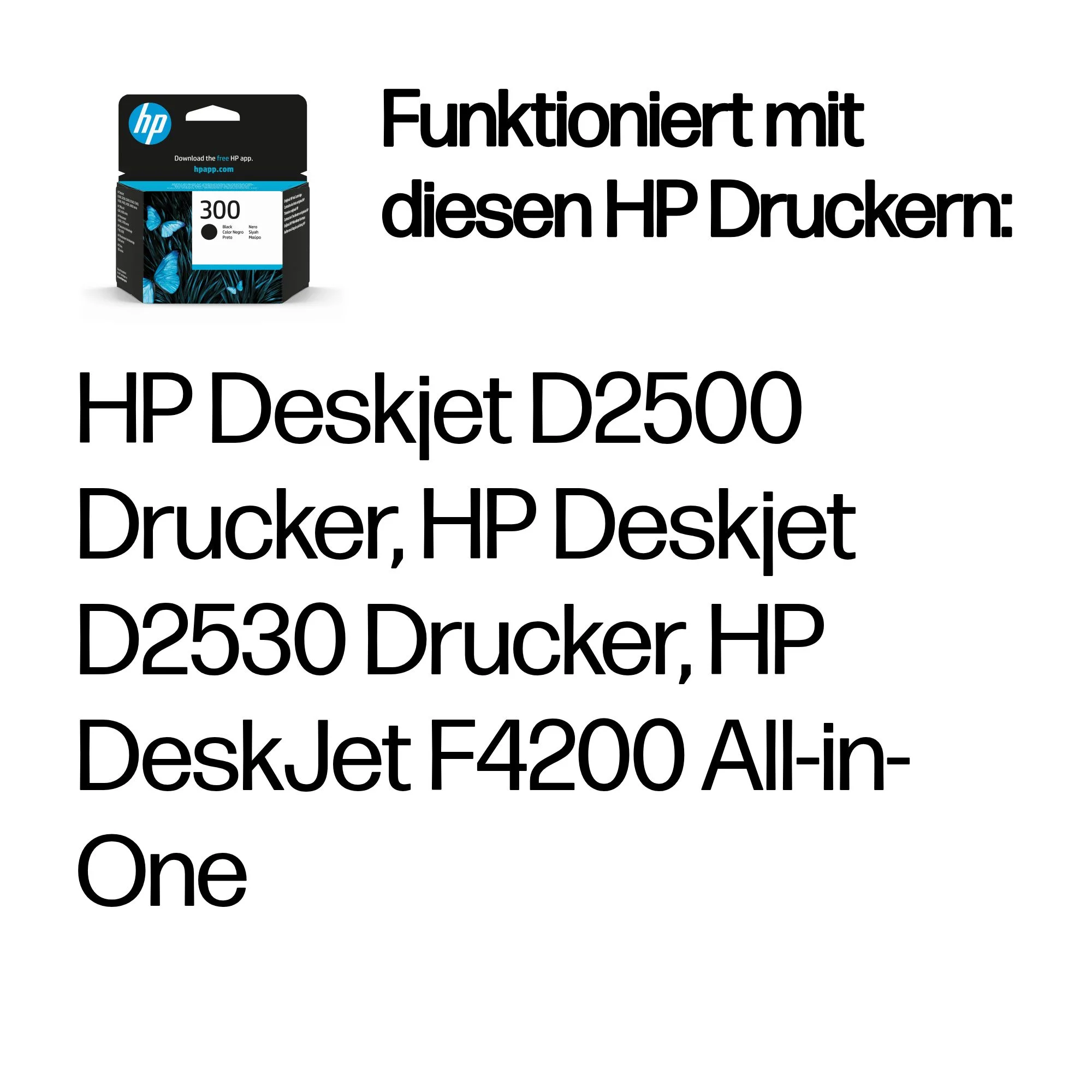 HP 300 Schwarz Original Druckerpatrone