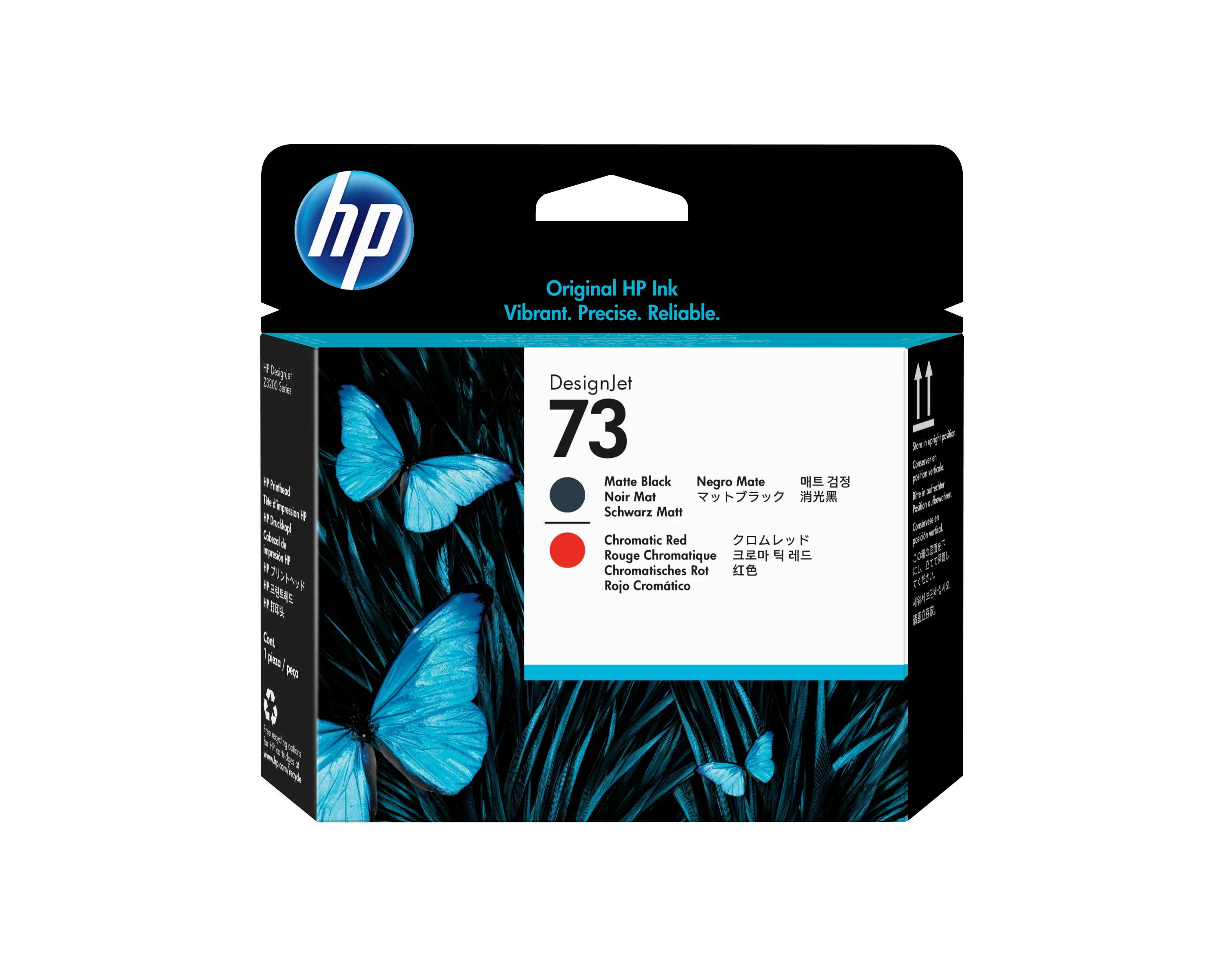 HP 73 Mattschwarz/Chromrot Designjet Druckkopf