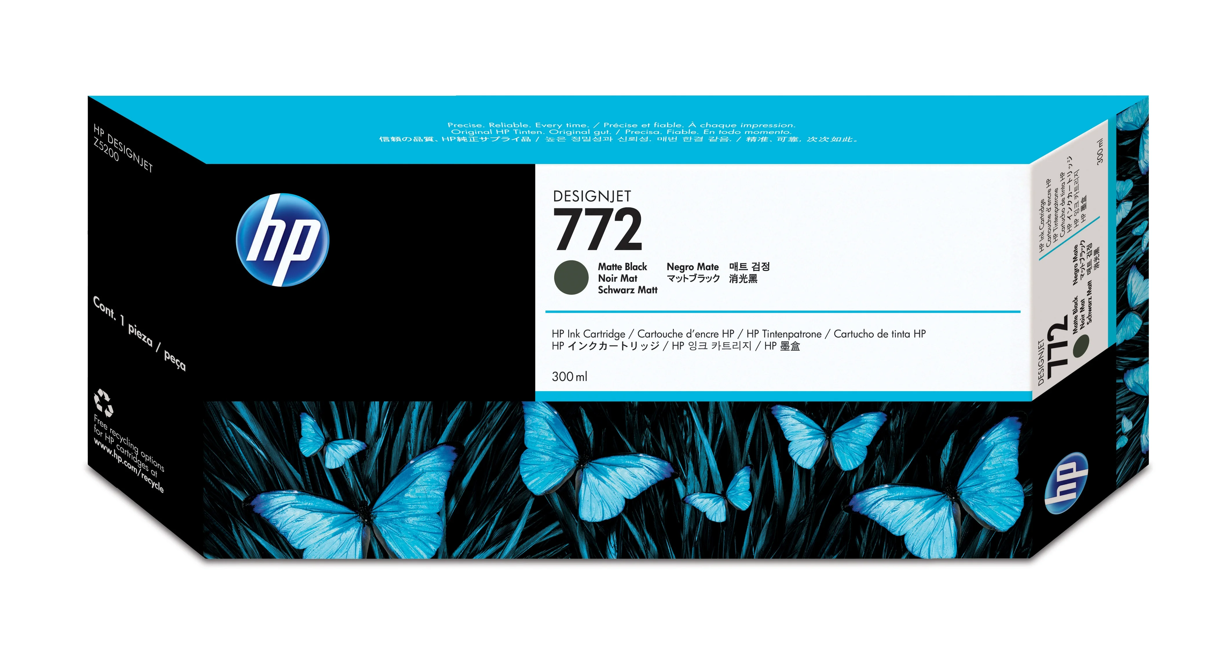 HP 772 Mattschwarz DesignJet Druckerpatrone, 300 ml
