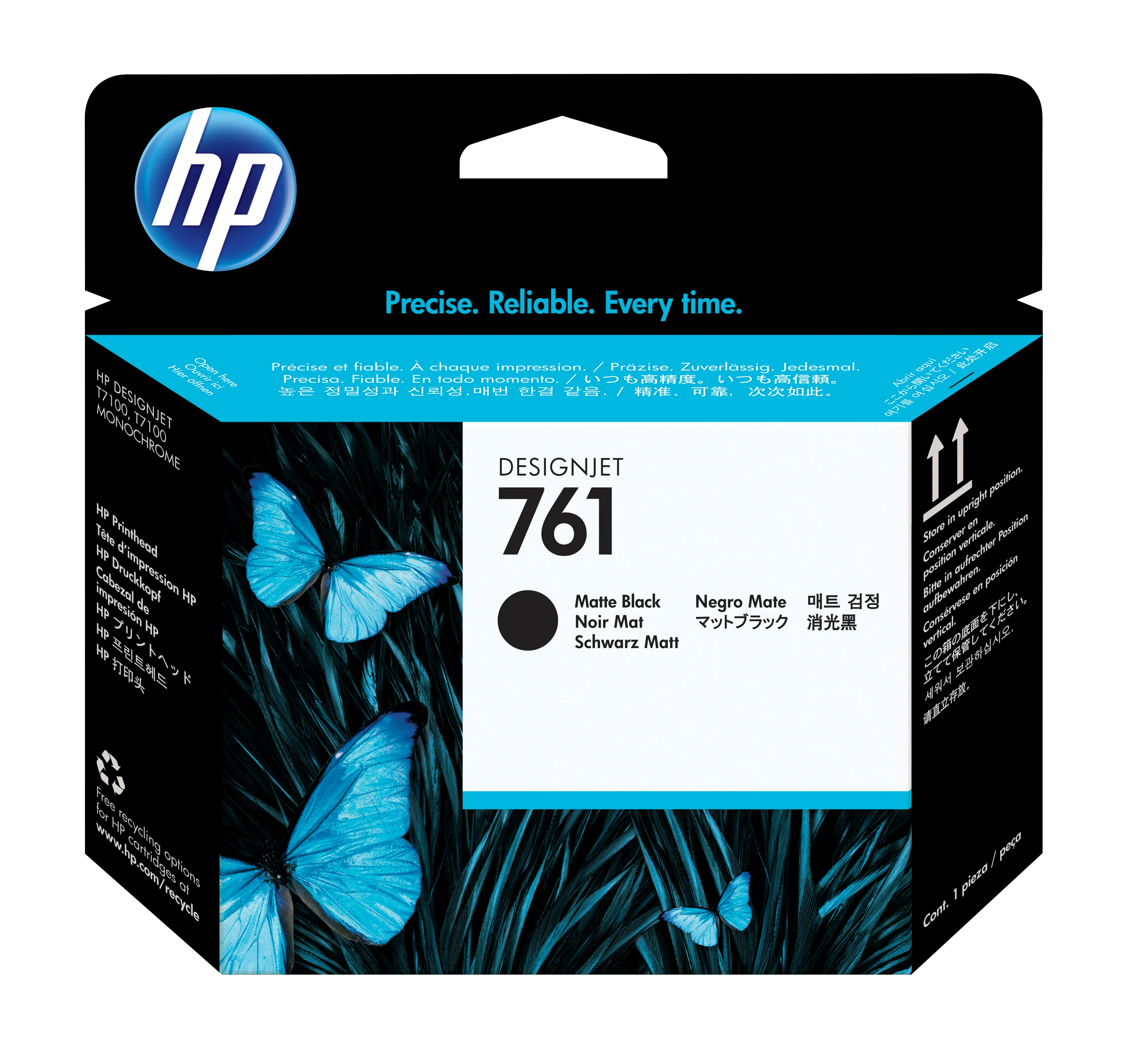 HP 761 Mattschwarz/Mattschwarz Designjet Druckkopf