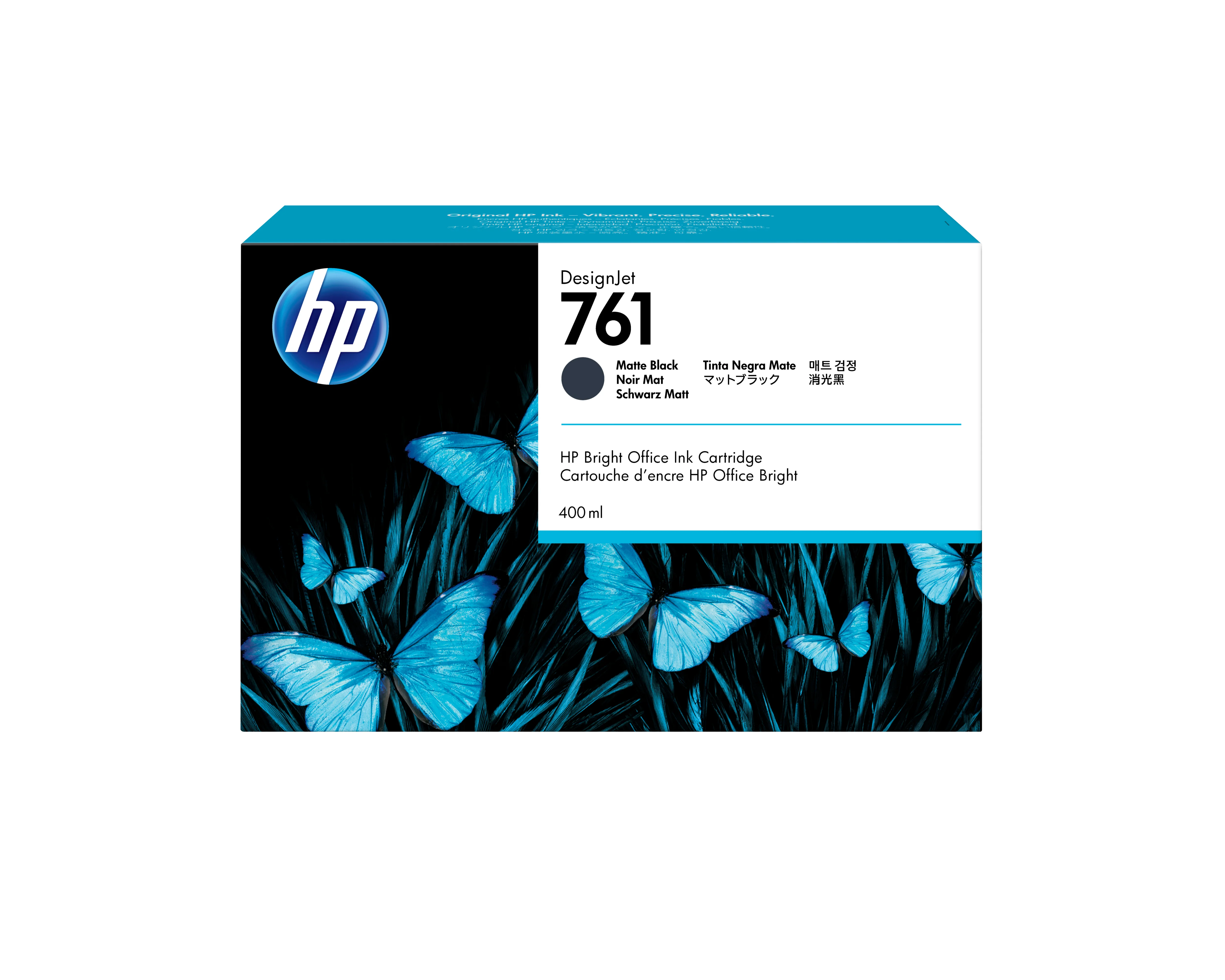 HP 761 Mattschwarz DesignJet Druckerpatrone, 400 ml