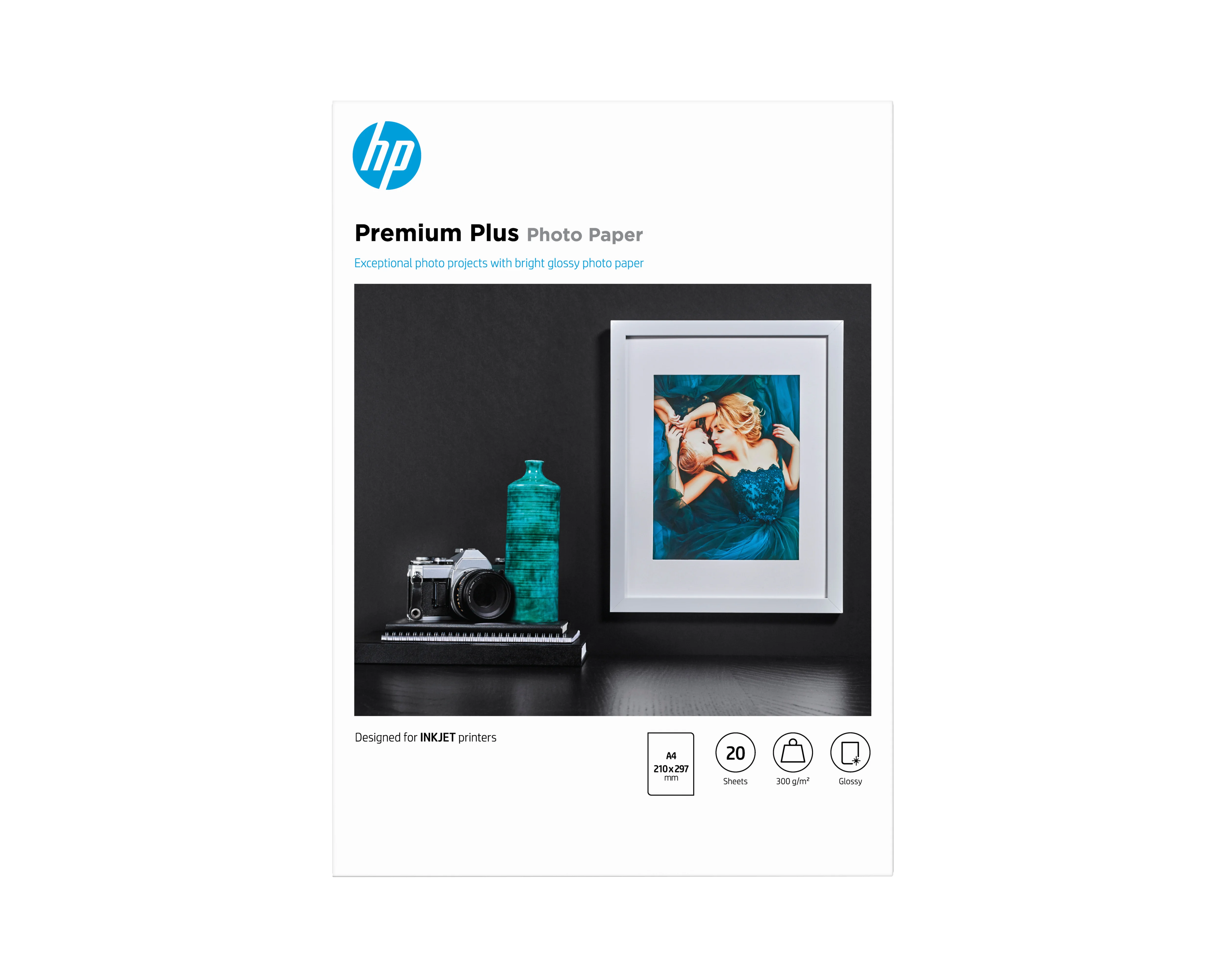 HP Premium Plus Fotopapier glänzend - 20 Blatt/A4/210 x 297 mm