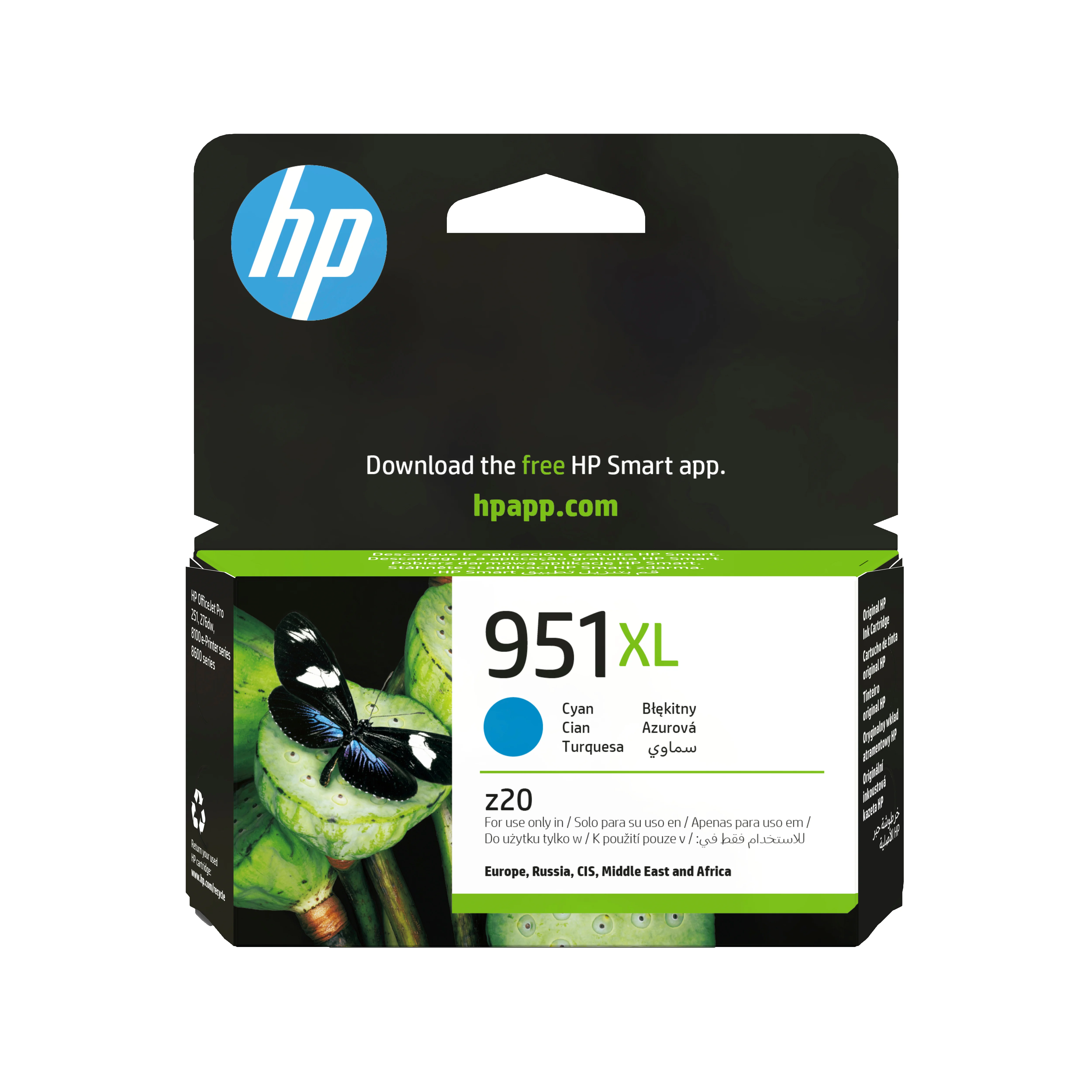 HP 951XL Cyan Original Druckerpatrone mit hoher Reichweite