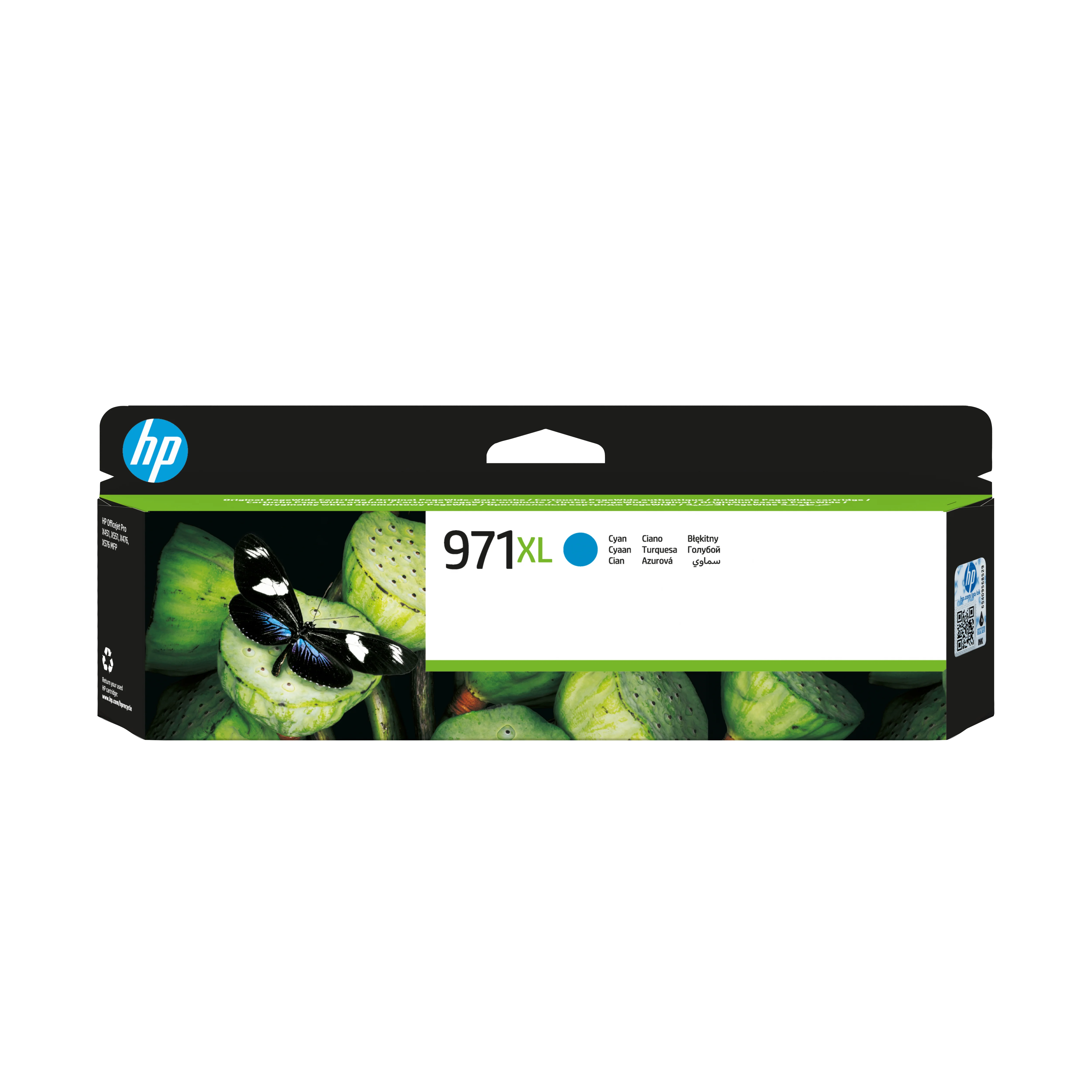 HP 971XL Cyan Original Tintenpatrone mit hoher Reichweite