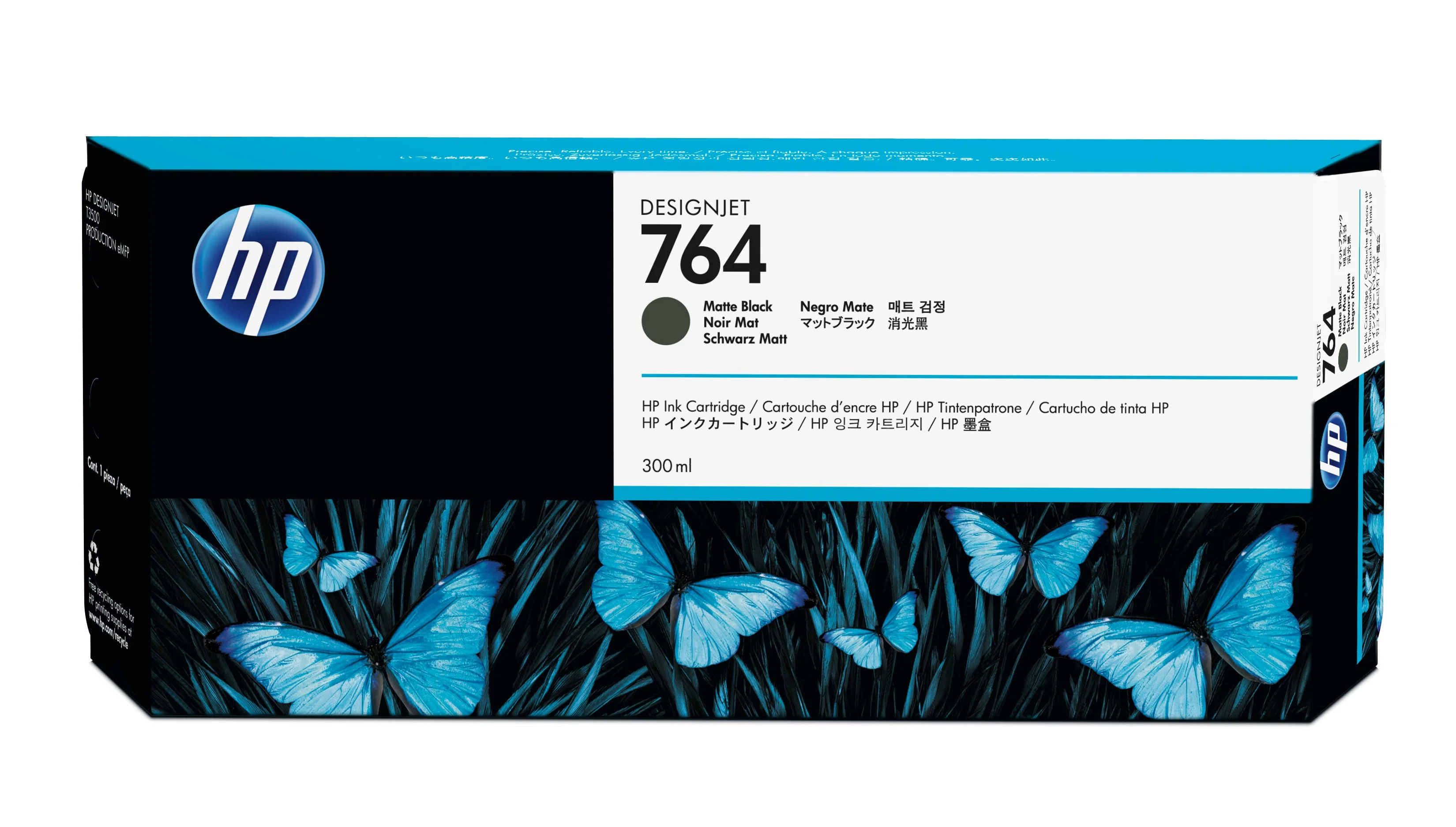HP 764 Druckerpatrone mattschwarz, 300 ml