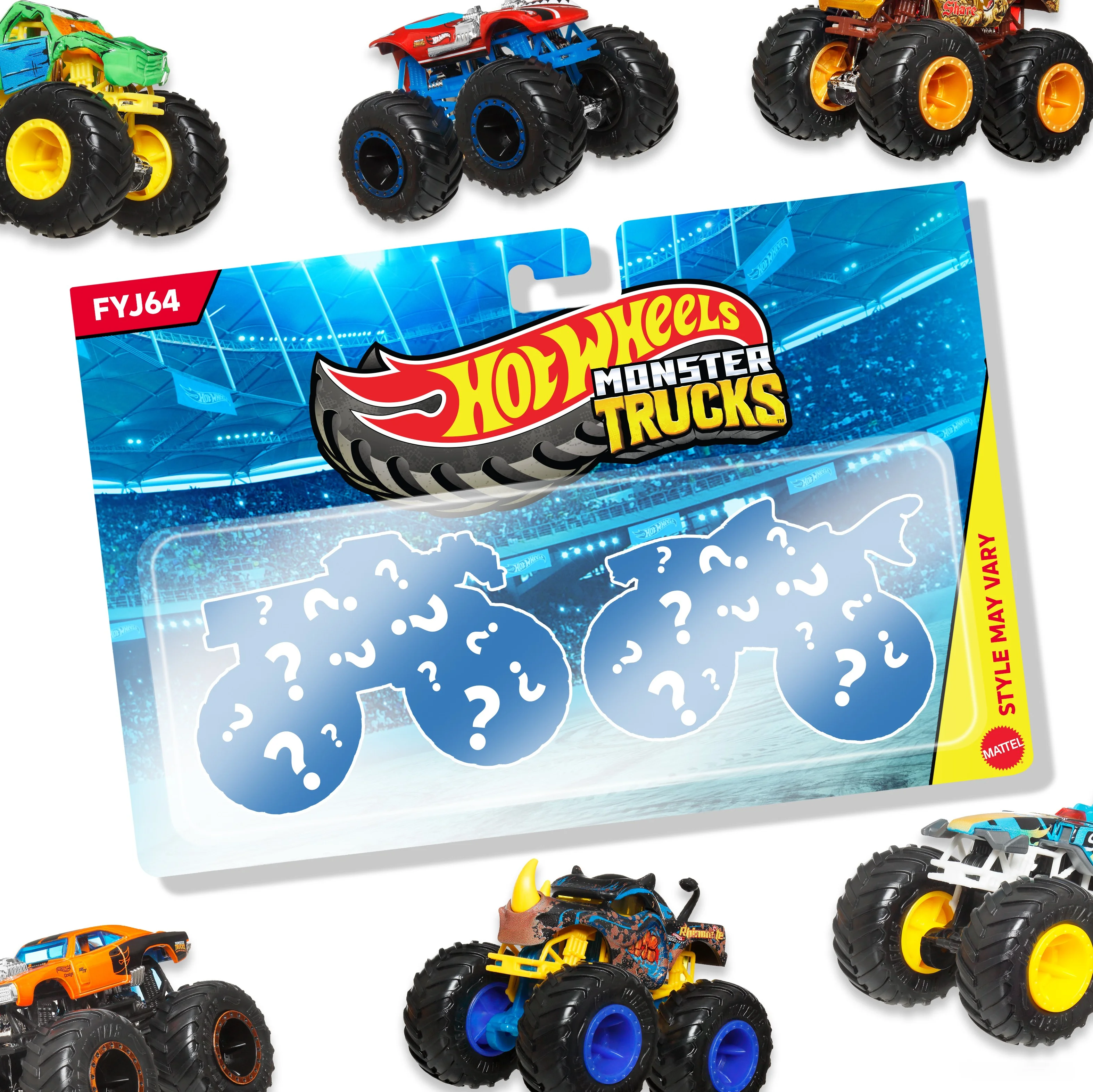 Hot Wheels Monster Trucks 1:64 Die-Cast 2er-Pack Sortiment