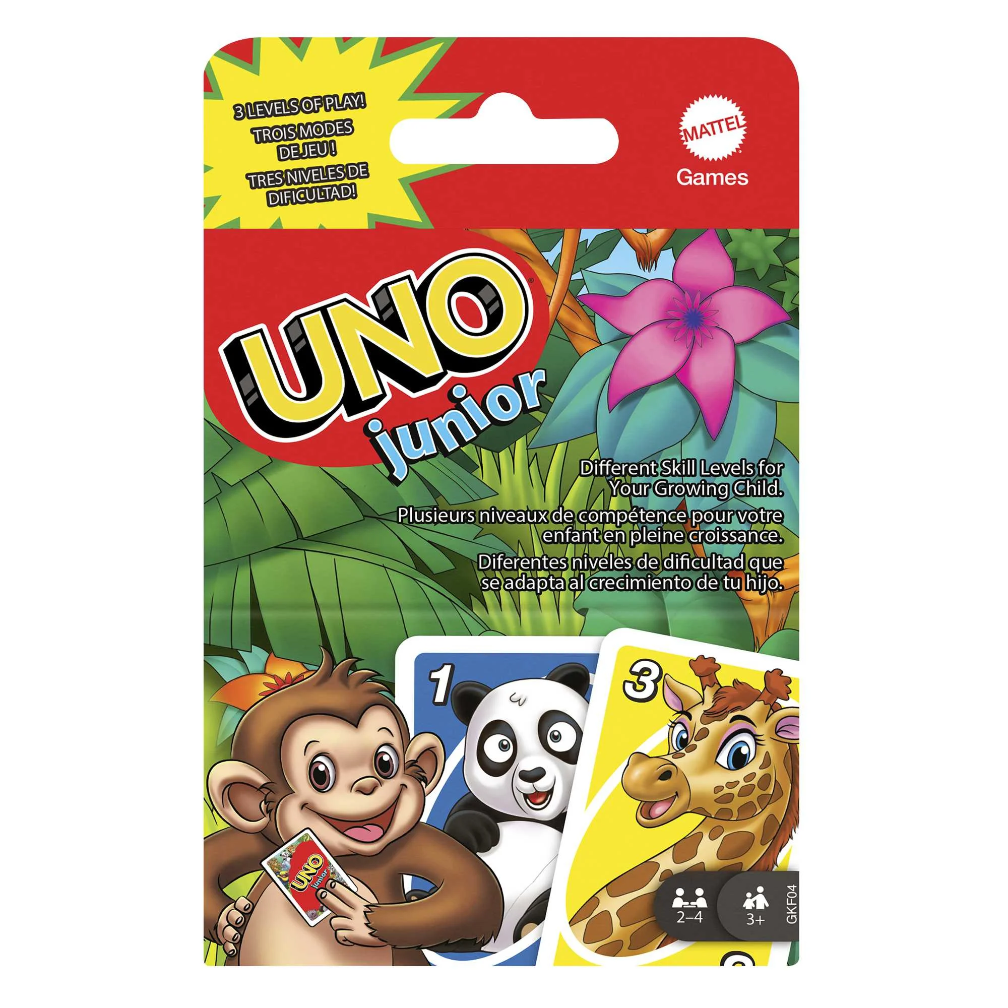 Mattel Games UNO Junior, Kartenspiel, Kinderspiel, Familienspiel