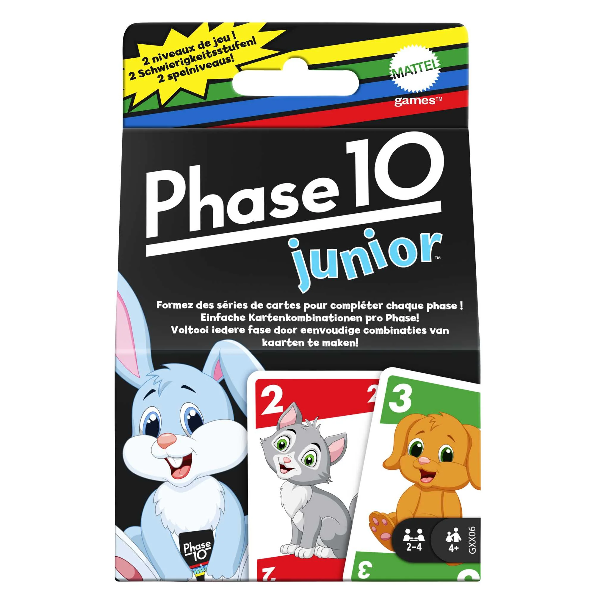Mattel Games Phase 10 Junior, Kartenspiel, Kinderspiel, Familienspiel